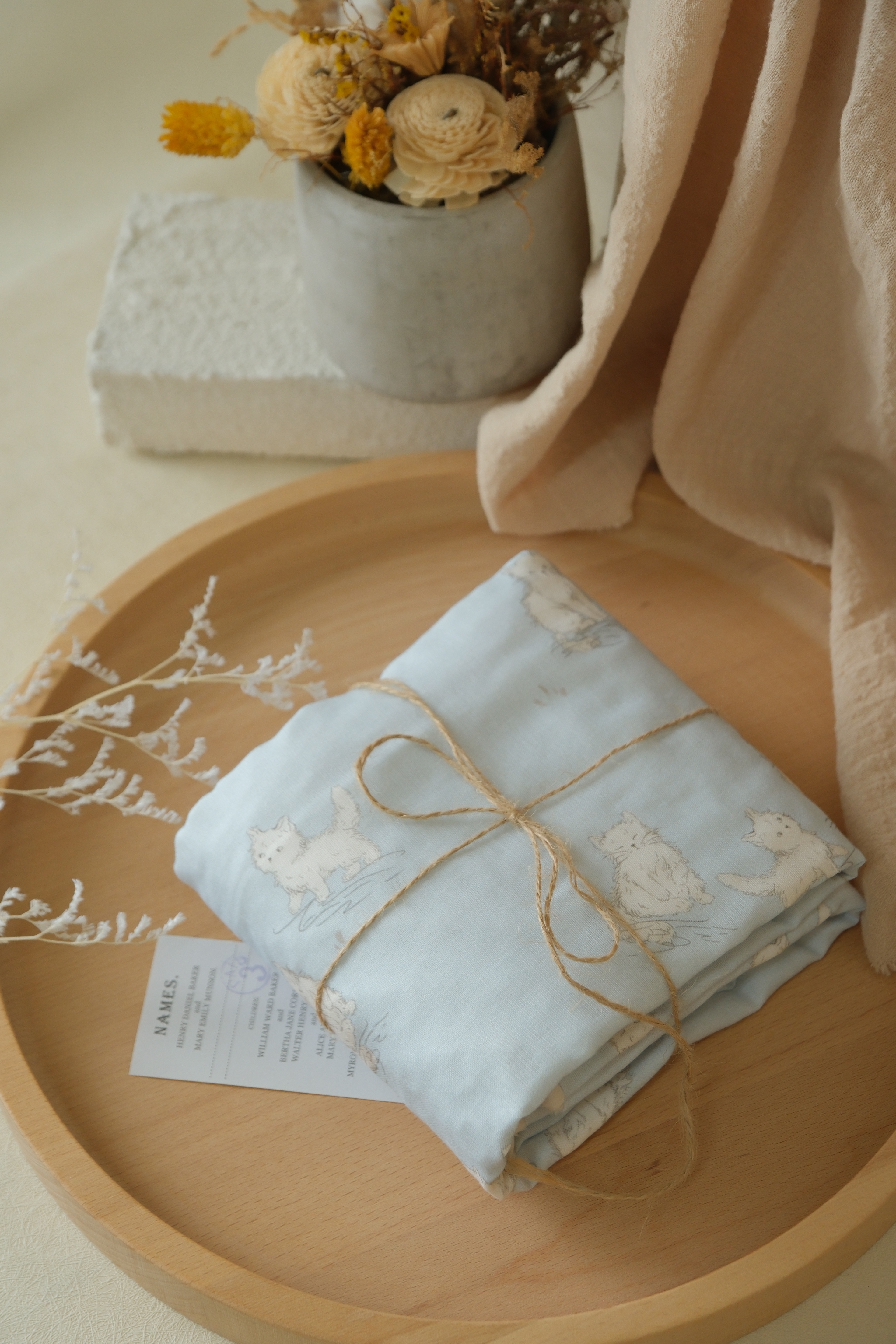 Hi Y.P store-嬰兒車蓋毯-優雅貓咪