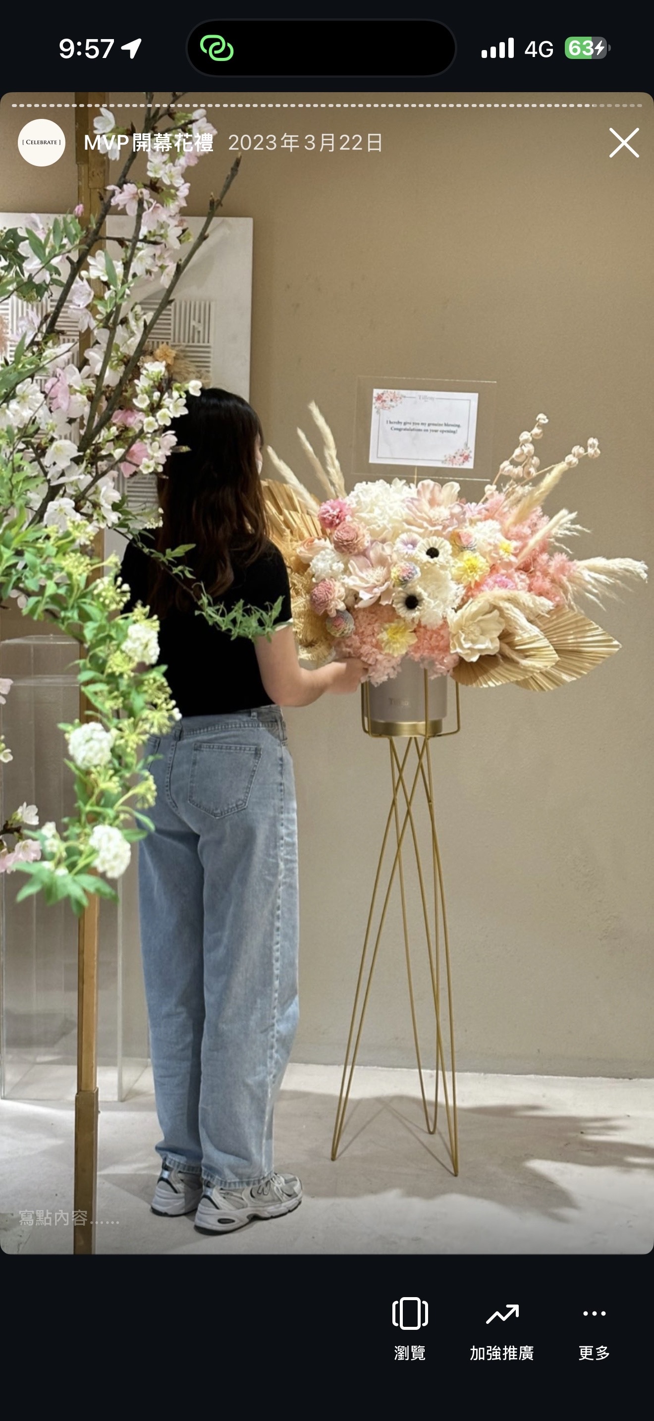 炫彩奪目・乾燥花高架花籃 開幕花籃