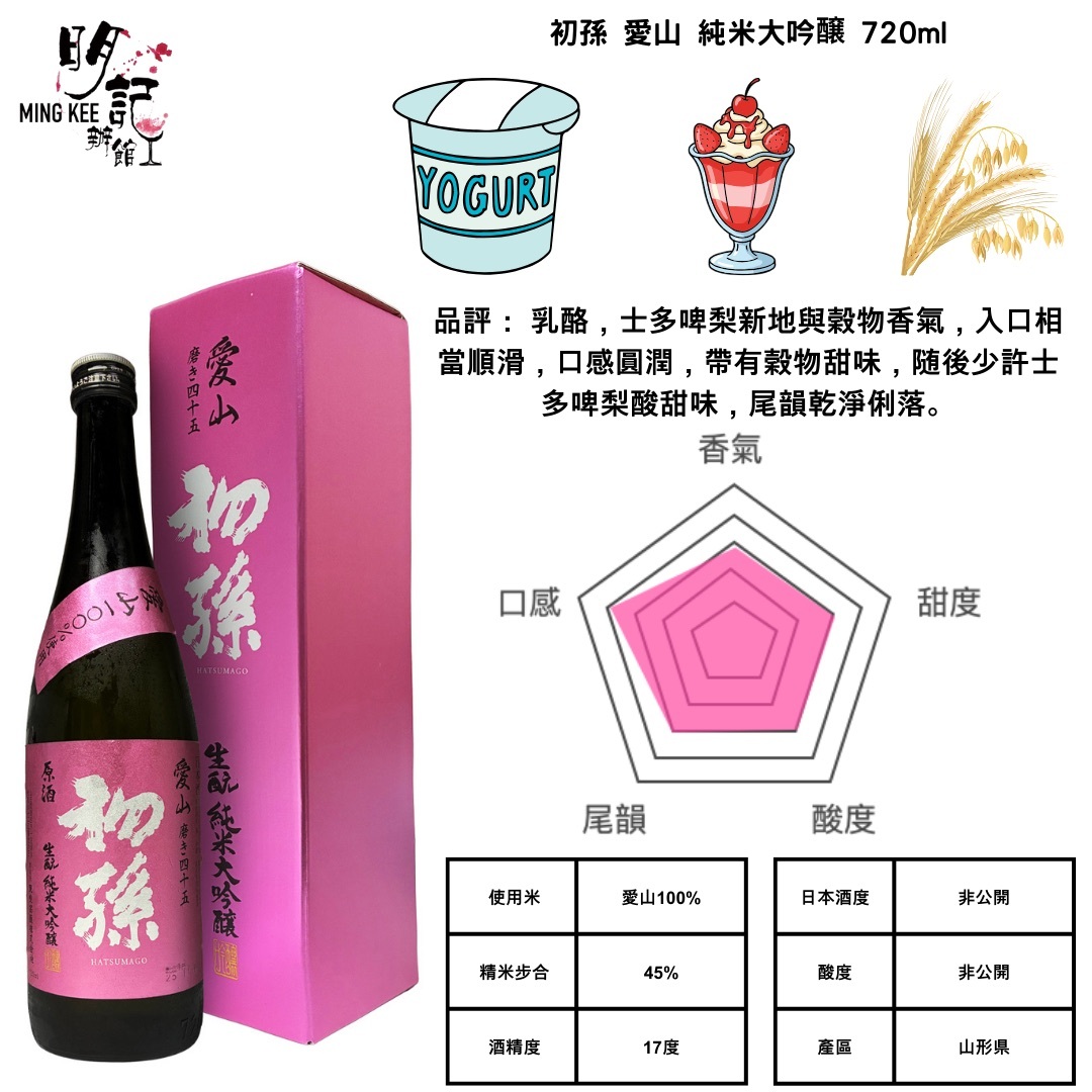 初孫 愛山 純米大吟醸原酒 720ml