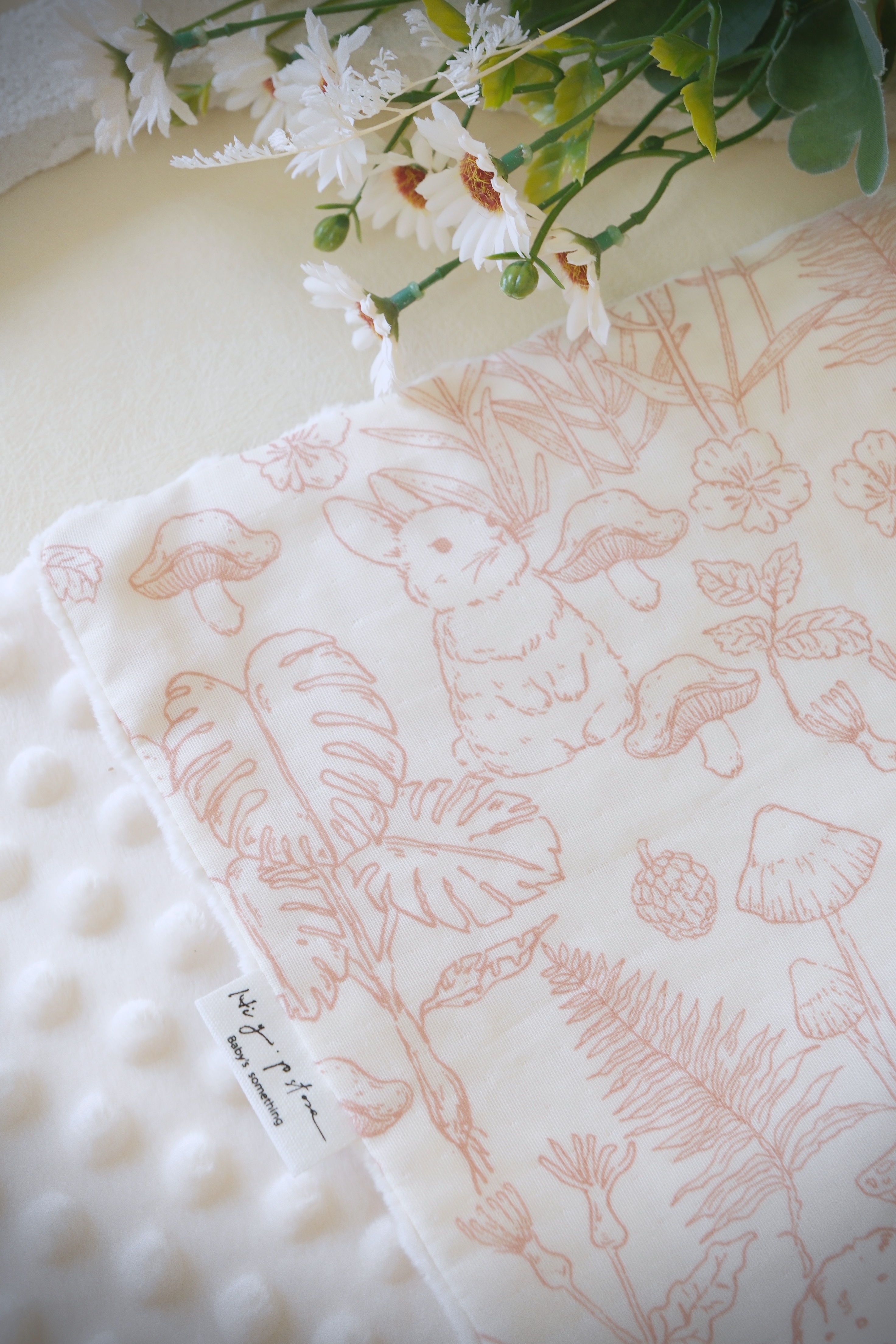 Hi Y.P store-嬰兒車蓋毯-兔語花森-粉