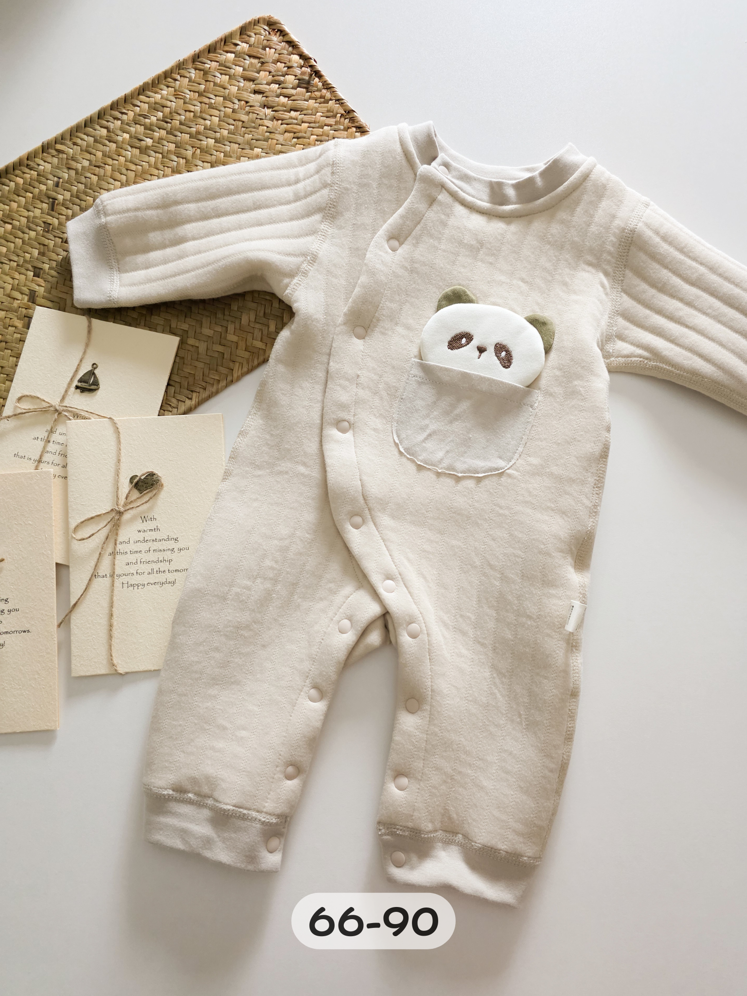 米杏口袋熊貓 空氣棉連身衣