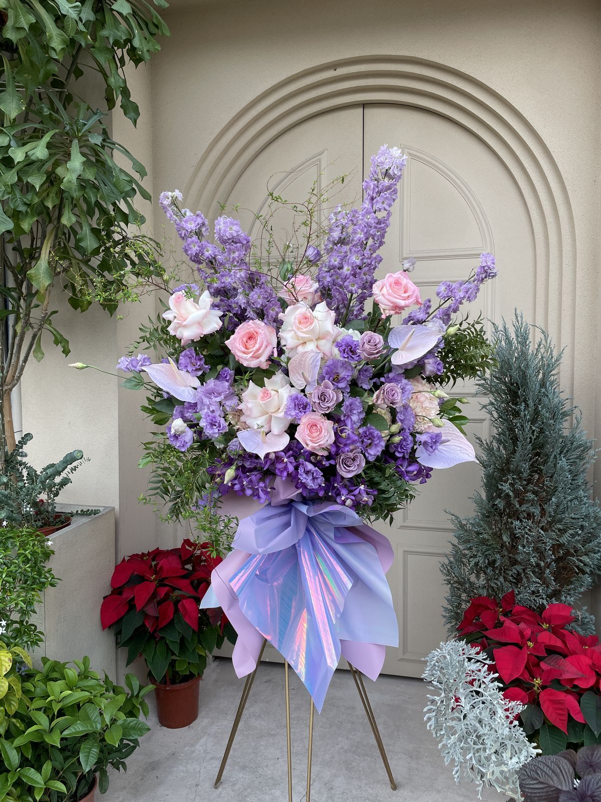 Bubble・夢幻泡泡系鮮花高架花籃 開幕花籃