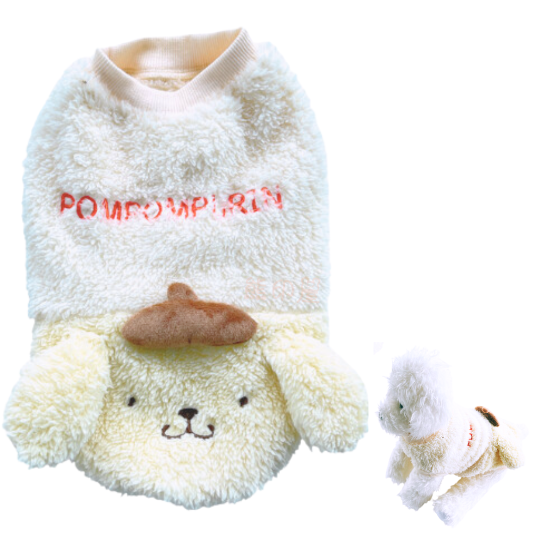 布甸狗款 冬季寵物衫 布丁狗 狗服裝 (L) [平行進口]