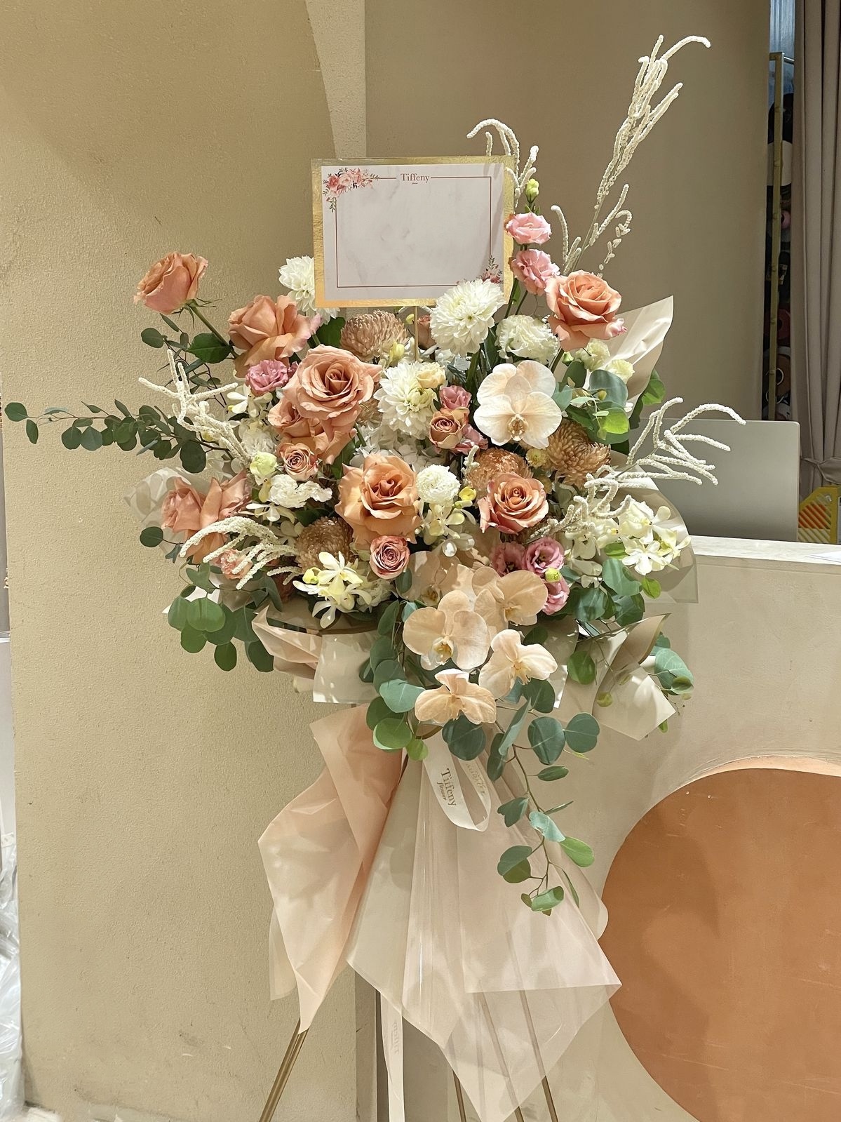 Nude・韓系復古鮮花高架花籃 開幕花籃