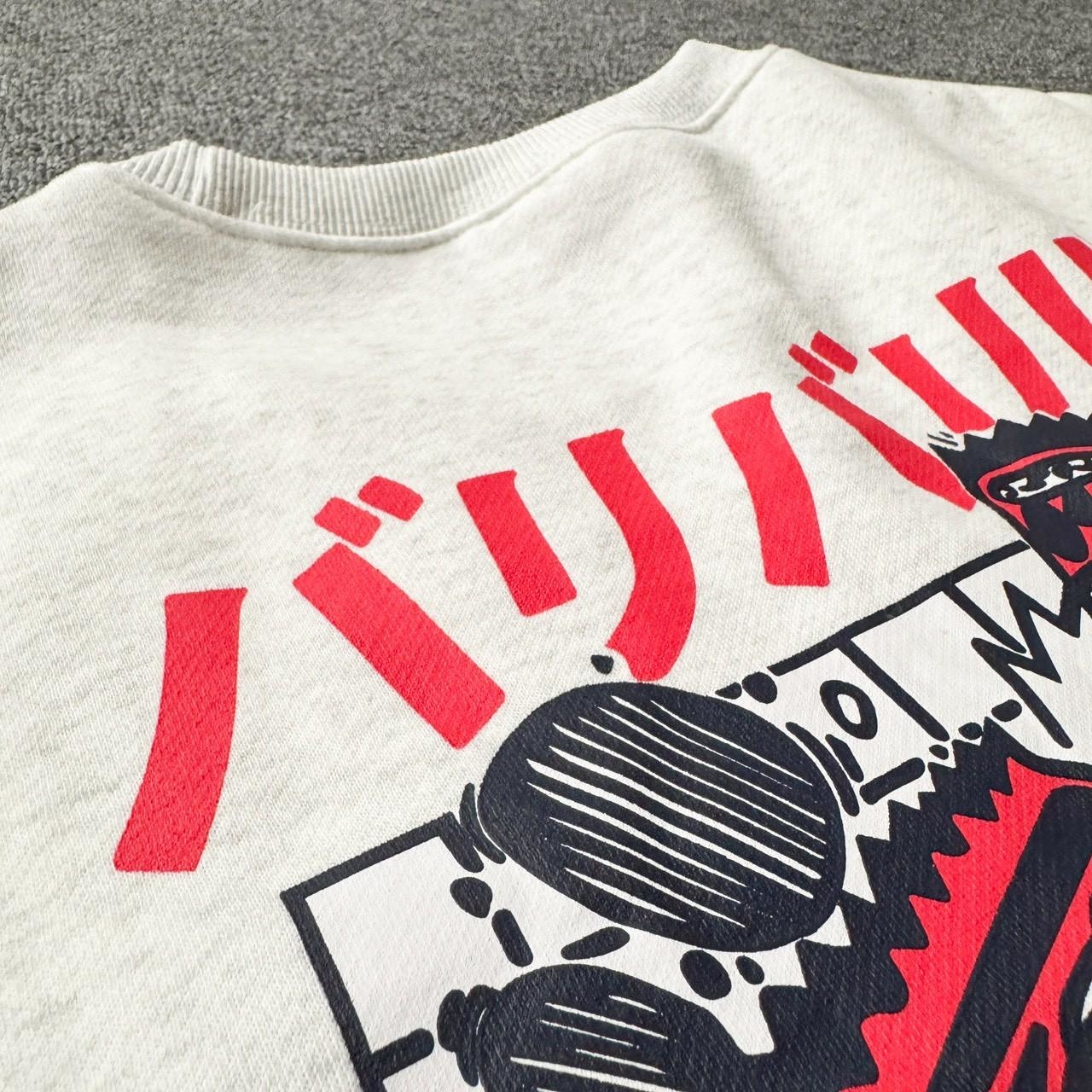 日文零食刺繡印花大學T 81098