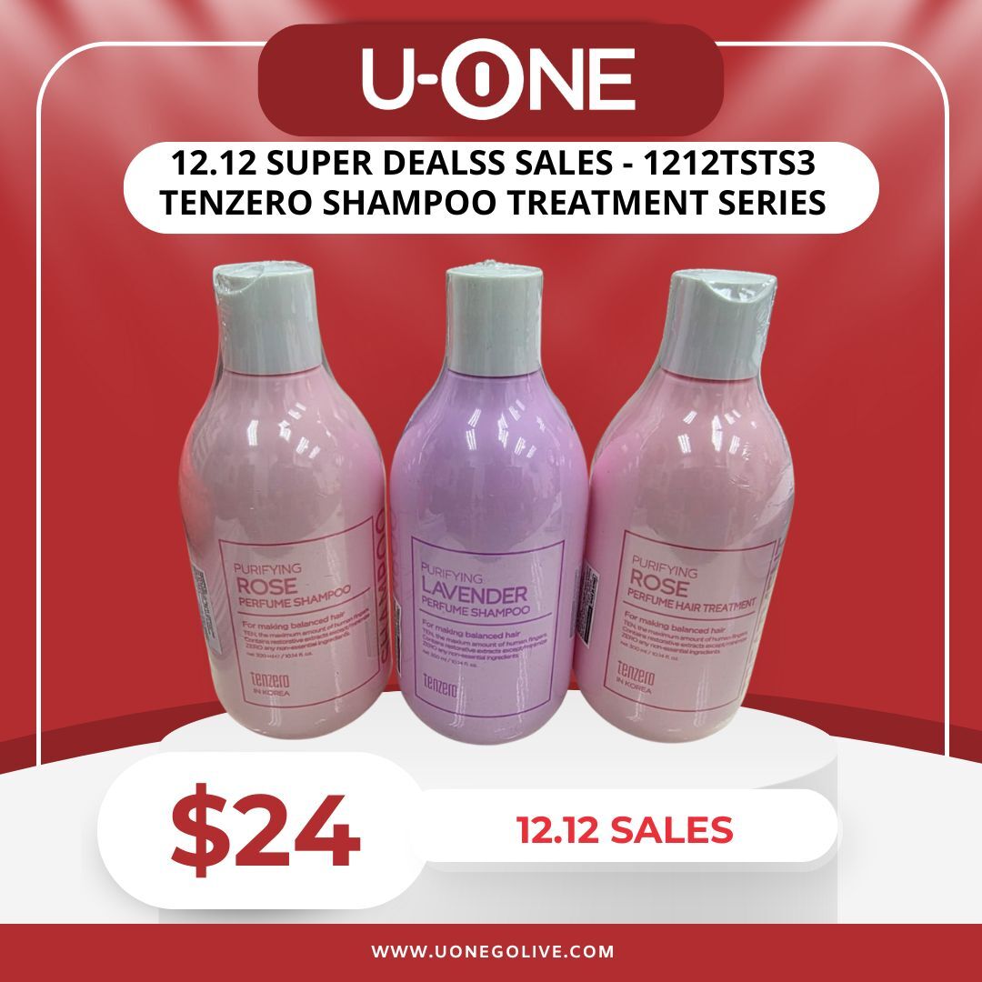 12.12 SUPER DEALSS SALES - 1212TSTS3 TENZERO SHAMPOO TREATMENT SERIES