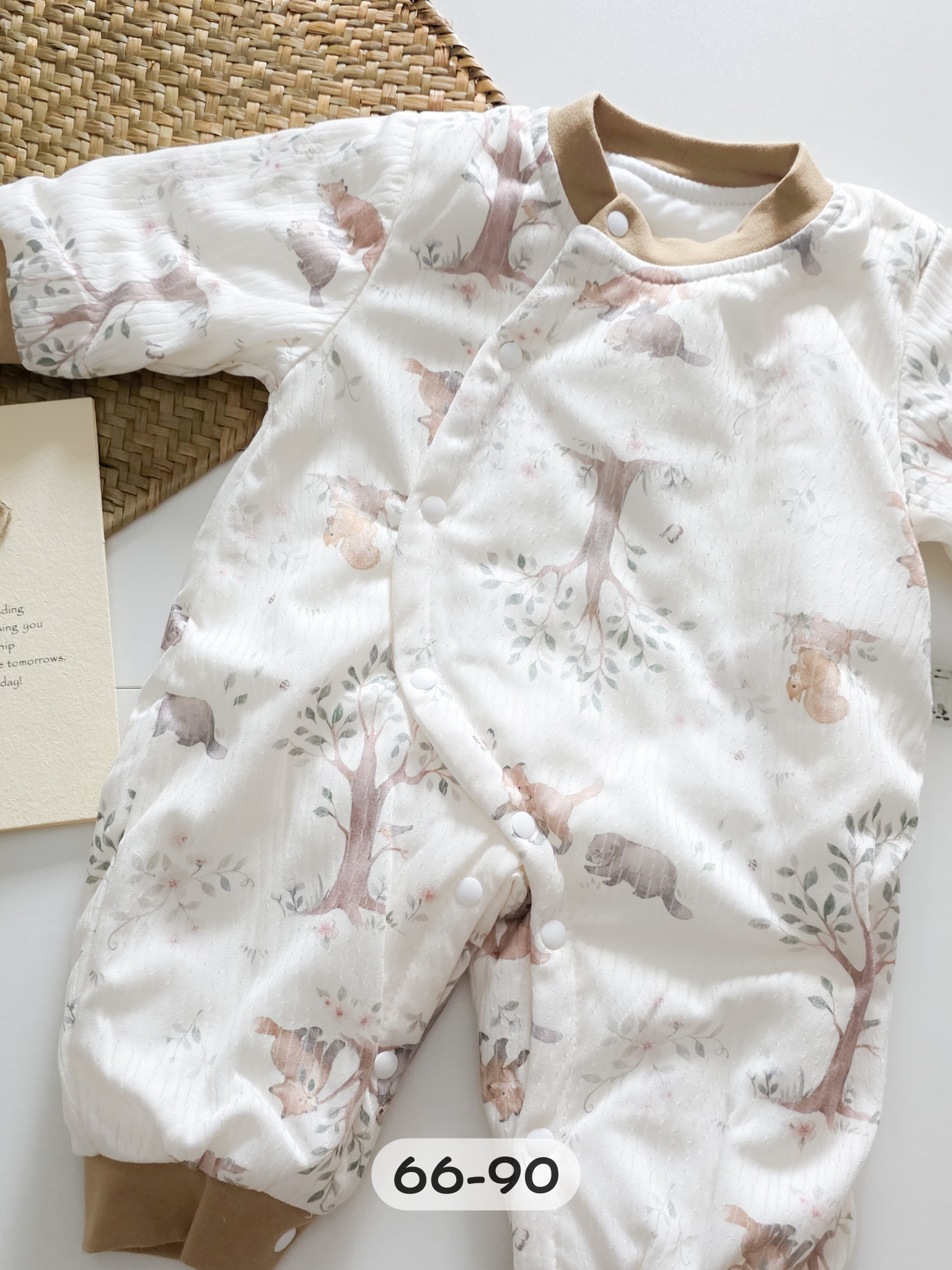 卡其小動物 加厚連身衣