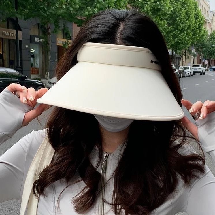 日常 显脸小 防嗮空顶胶片帽