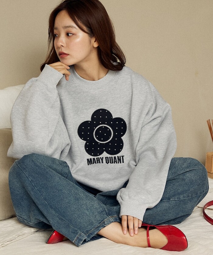 🇯🇵 PUBLUX X MARY QUANT 圓點 波點 花朵 大學T 長袖 寬鬆 / 預購