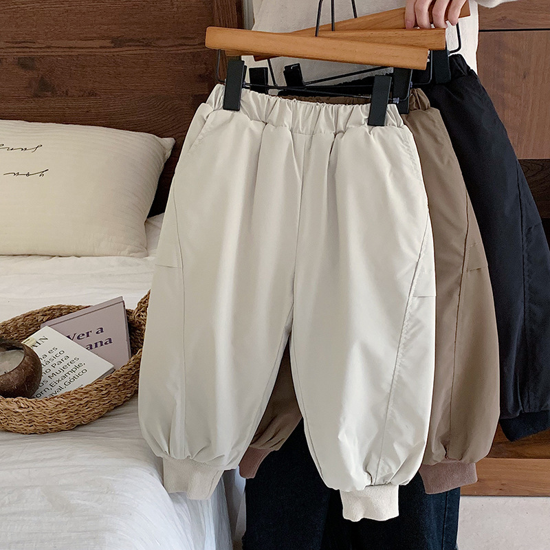 防風超厚夾棉縮口褲