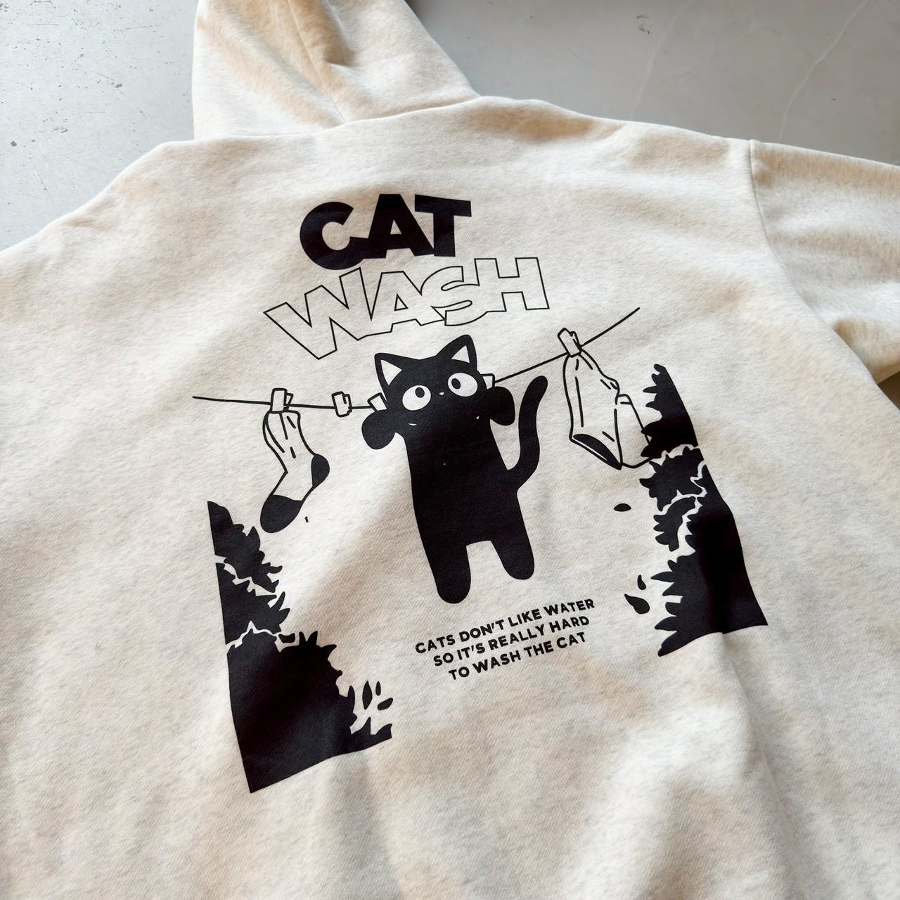 貓咪簍空字印花帽T 81094