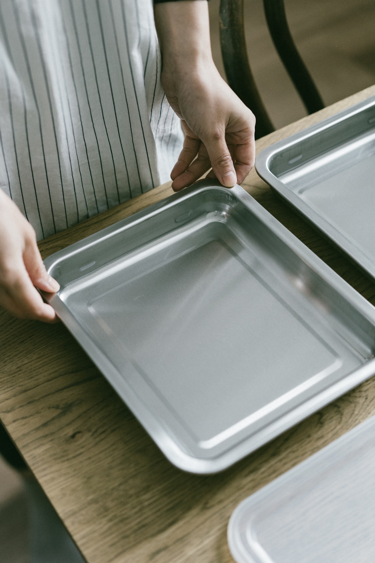 燕三日本製不鏽鋼寬淺款可重疊使用備料盒附蓋三件組