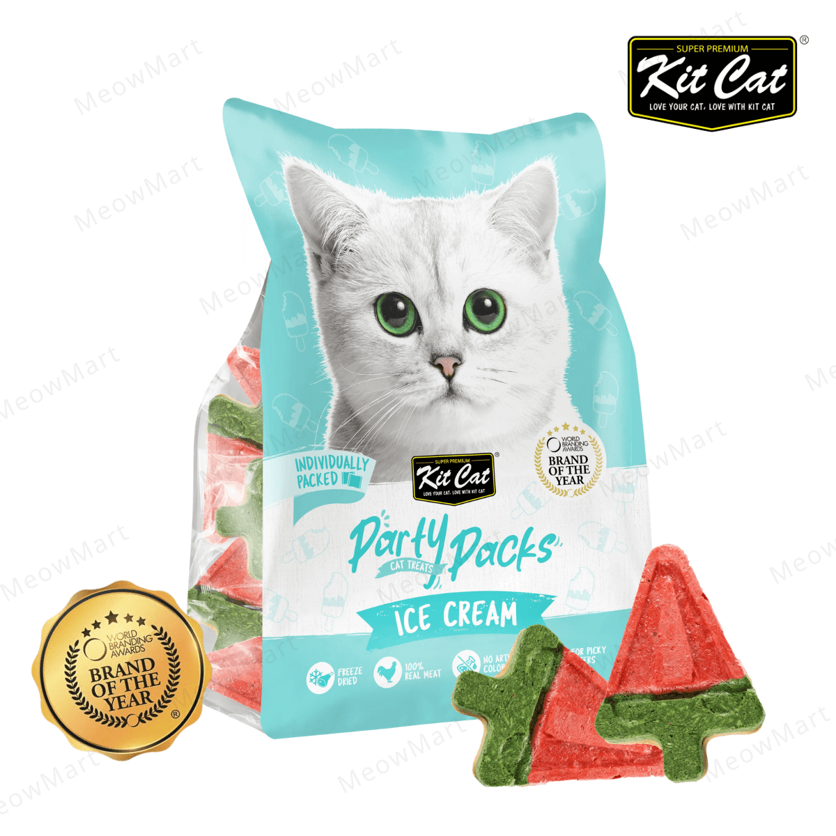 Kit Cat Party Packs Freeze-Dried Treats For Cats (Ice Cream) 30g