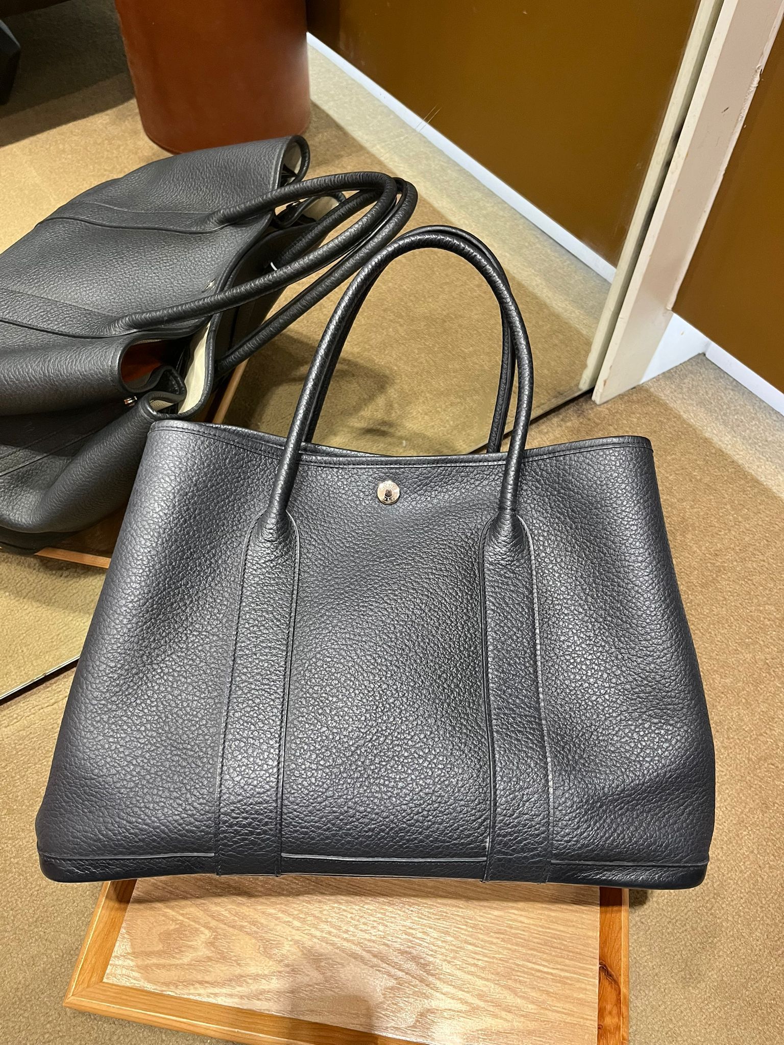 Garden party 36 89 noir leather  T （二手 90%new）