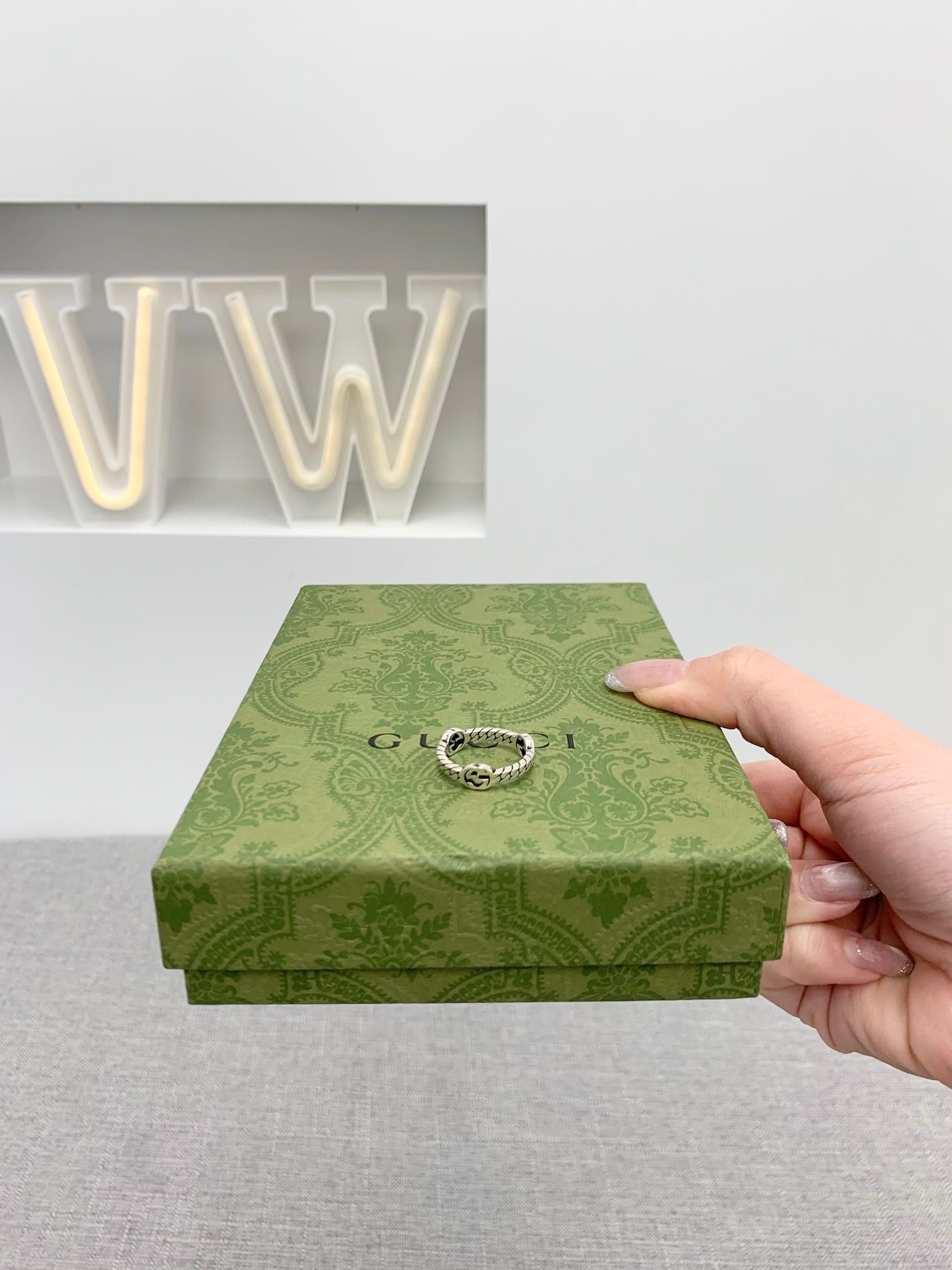 Outlet Gucci Interlocking Ring 幼款