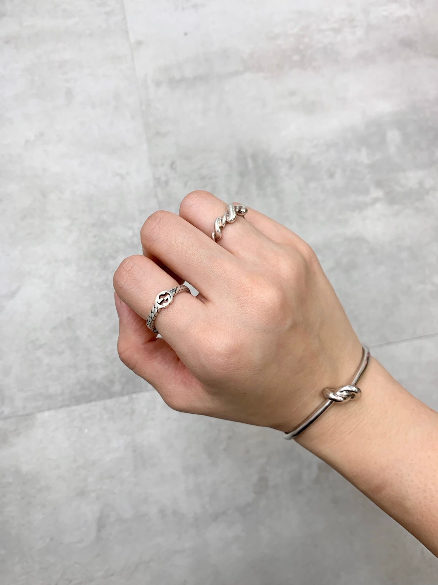 Outlet Gucci Interlocking Ring 幼款