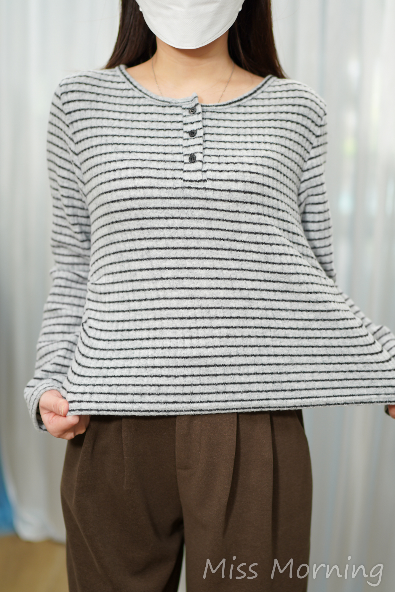 毛面條子衫(14973)