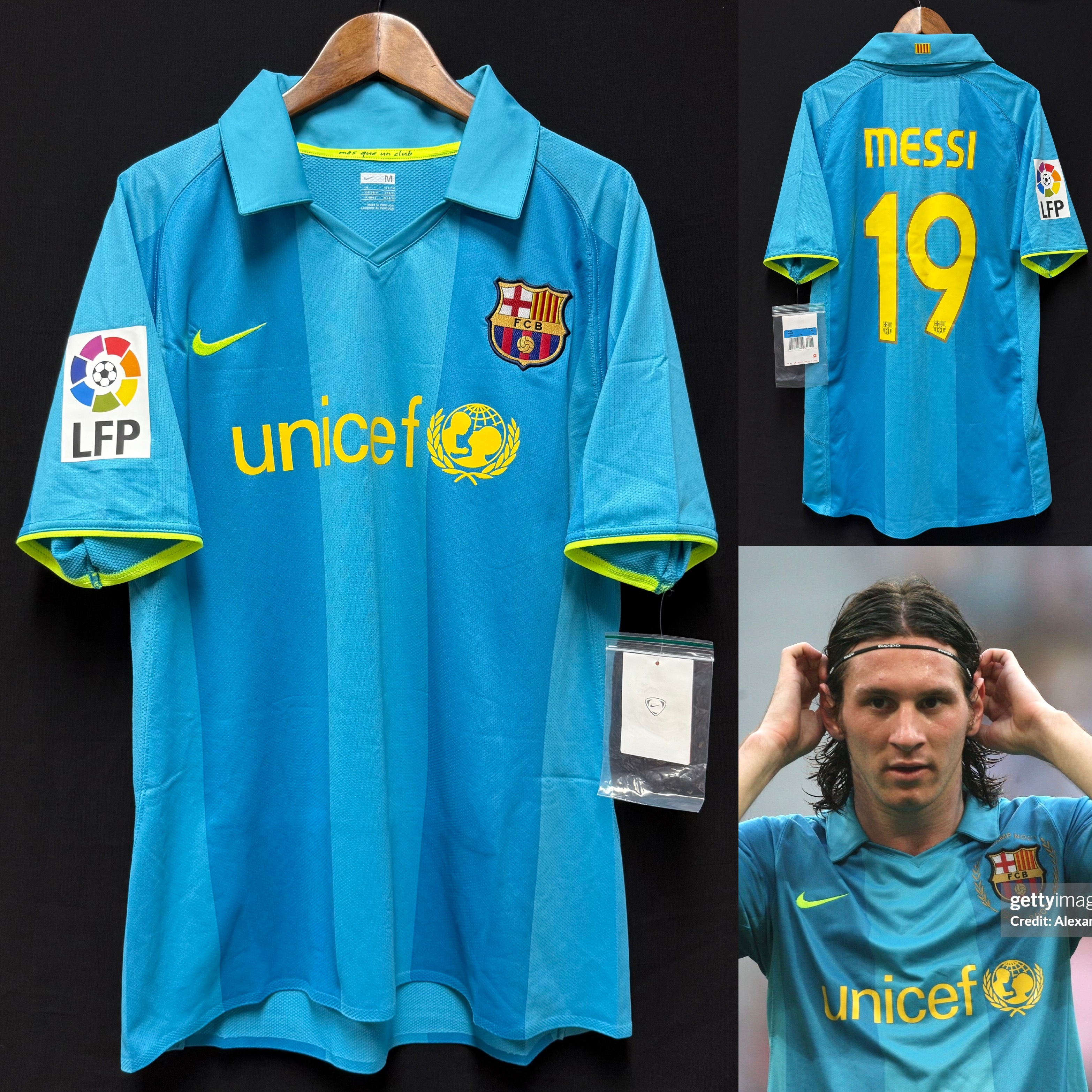 (更衣室版) 巴塞隆拿 2007-2009 Nike 作客更衣室球員版球衣 #19 MESSI