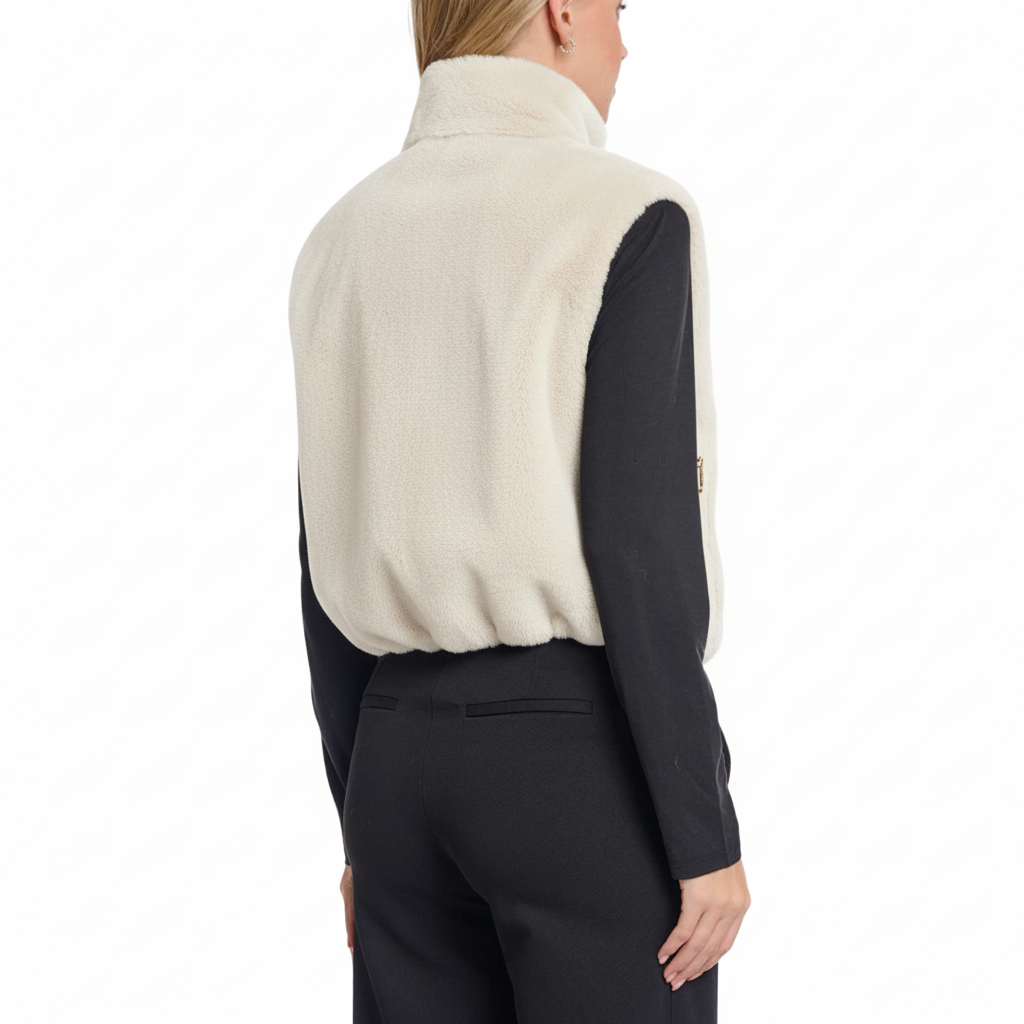 1RN1220-001 RINO & PELLE Short Faux Fur Waistcoat #Nikki.7002511 (C-EU-E)