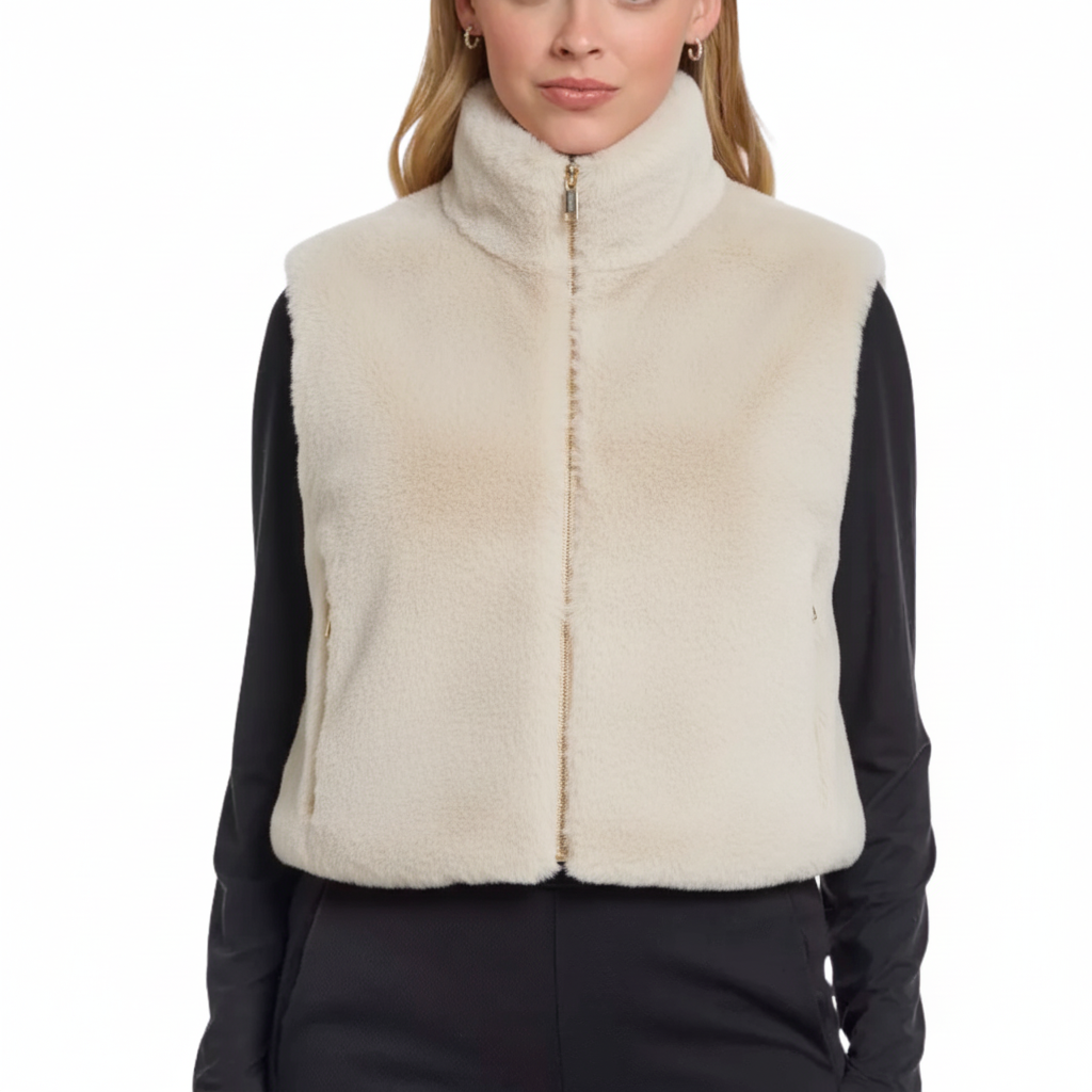 1RN1220-001 RINO & PELLE Short Faux Fur Waistcoat #Nikki.7002511 (C-EU-E)