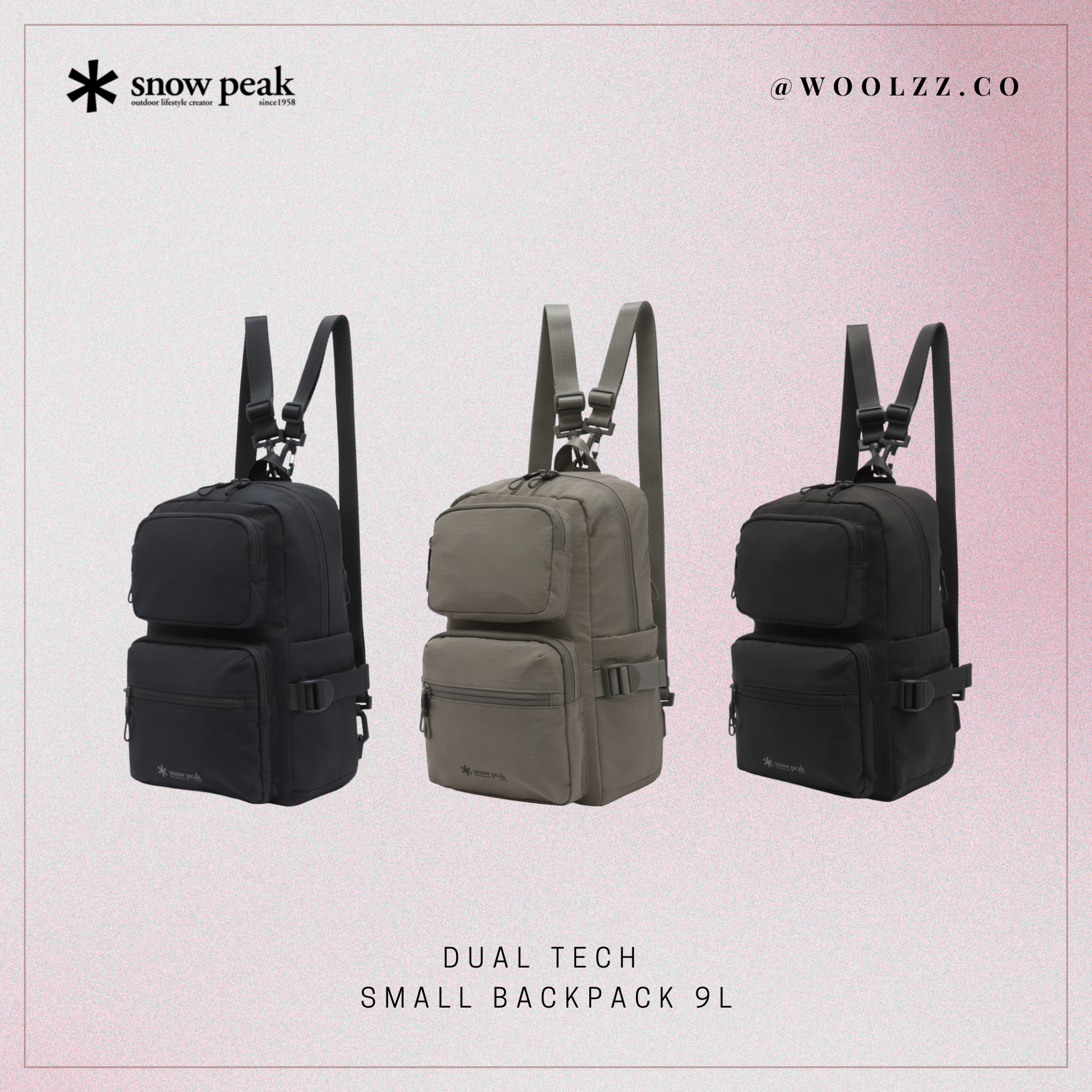 Snow Peak 雙科技小型背包 9L  S25FUF-BG36