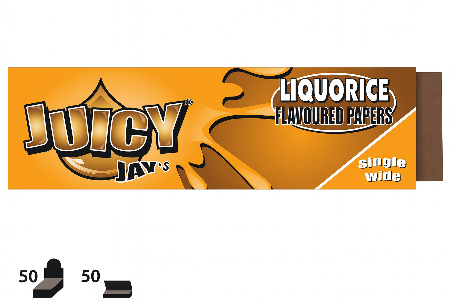 Juicy Jay - Single Wide Liquorice Rolling Papers 70mm甘草捲煙紙