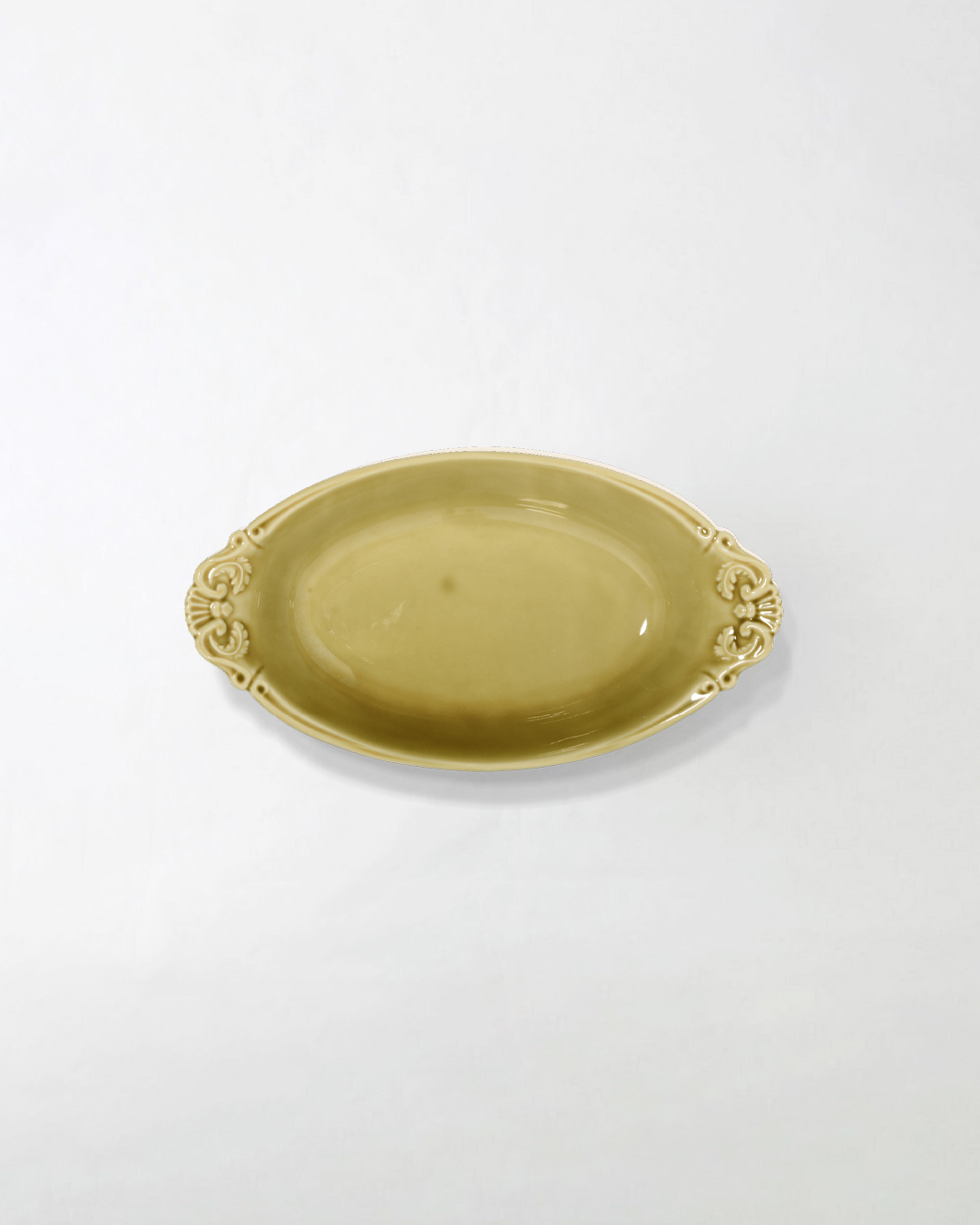 Acanthus 阿坎瑟斯葉紋 焗盤 橄欖綠｜studio m'