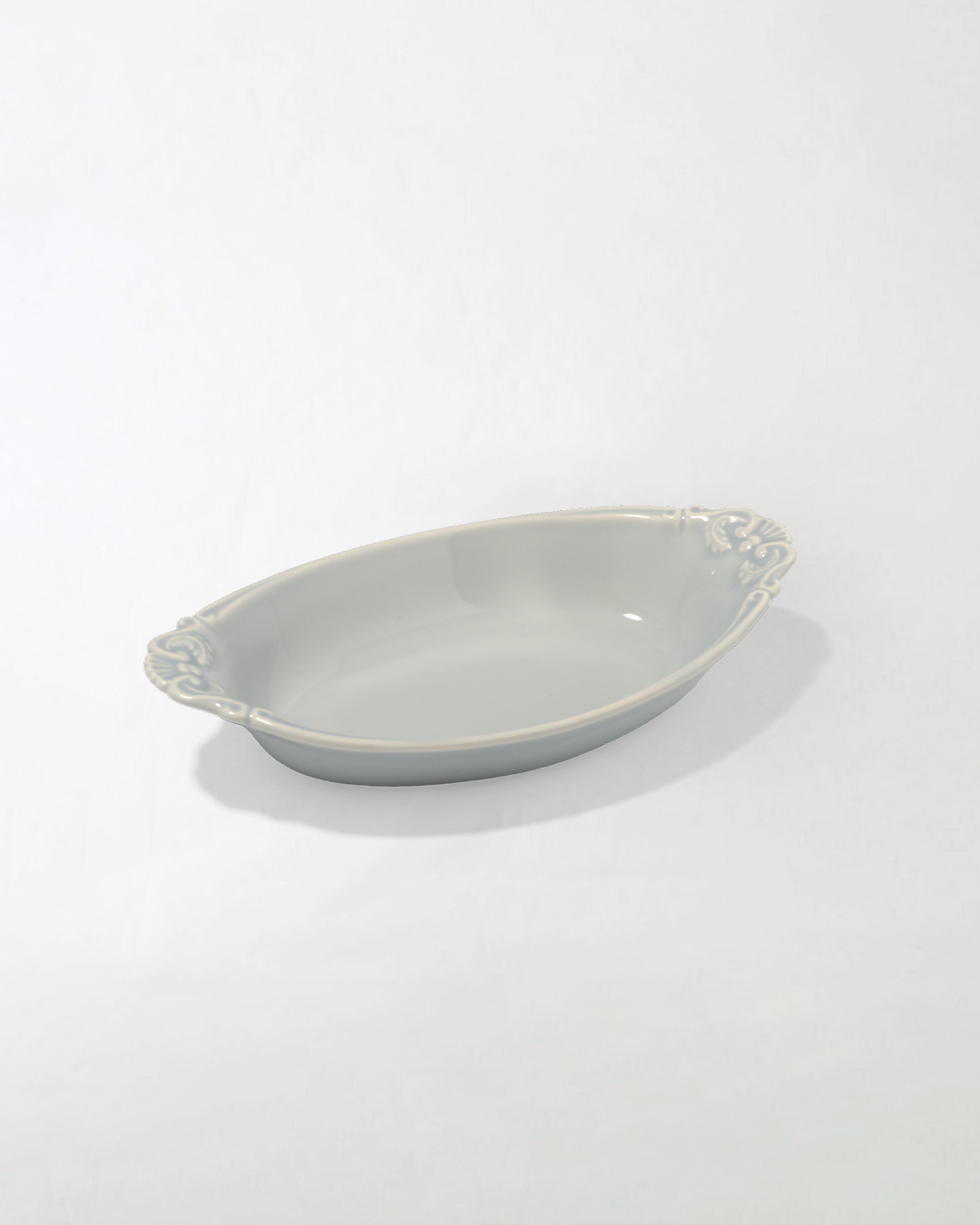 Acanthus 阿坎瑟斯葉紋 焗盤 灰｜studio m'