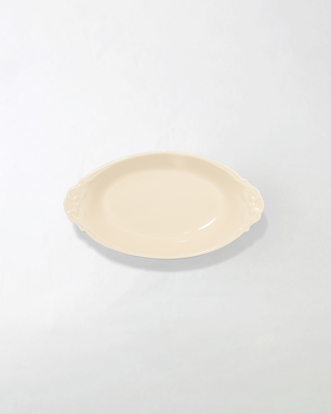 Acanthus 阿坎瑟斯葉紋 焗盤 奶油白｜studio m'