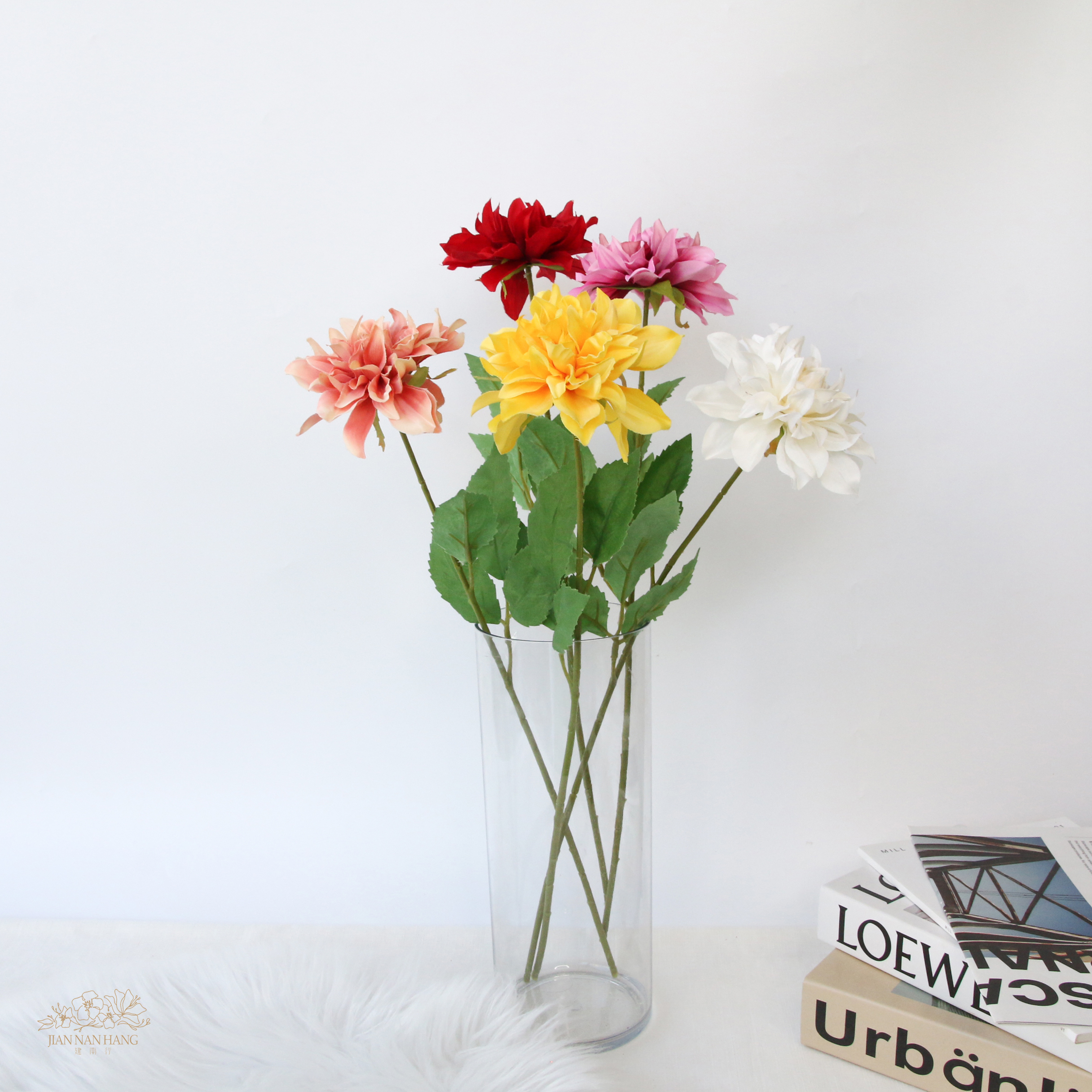 人造花 石榴石大麗花  5色