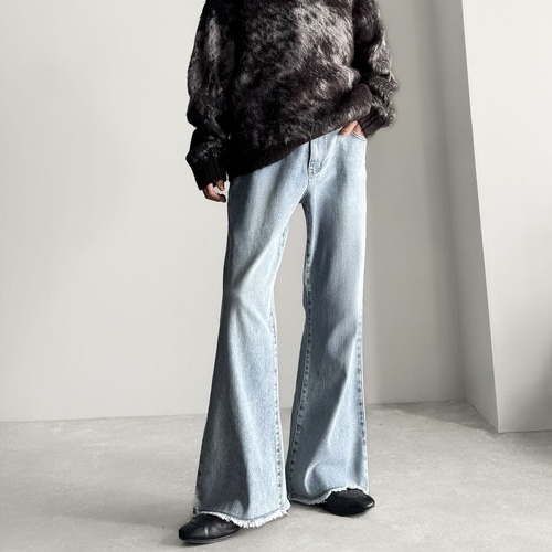 ClASSICAL ELF 經典款 流蘇 彈性 修身 喇叭牛仔褲 三色 97632063