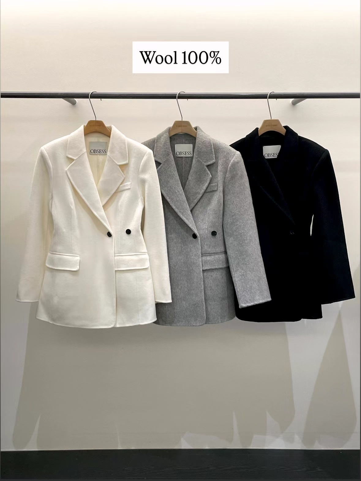 OB5309 側鈕扣修腰西裝外套 *特價* (優惠碼同充值購物金不適用)