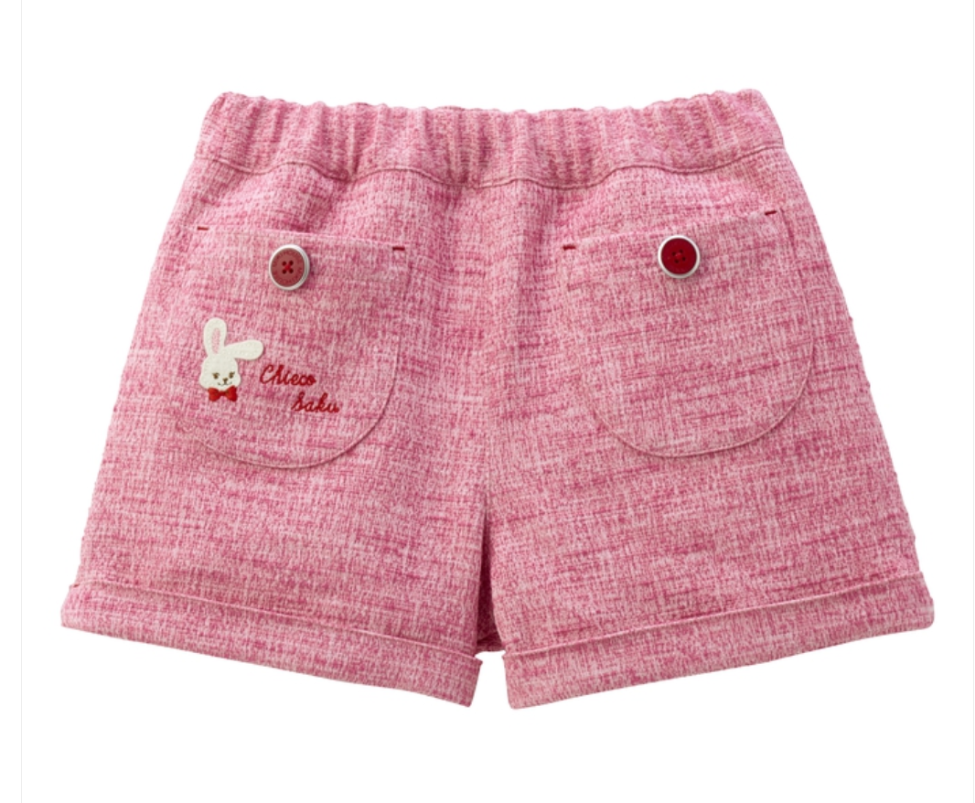 CS 針織粉紅短褲