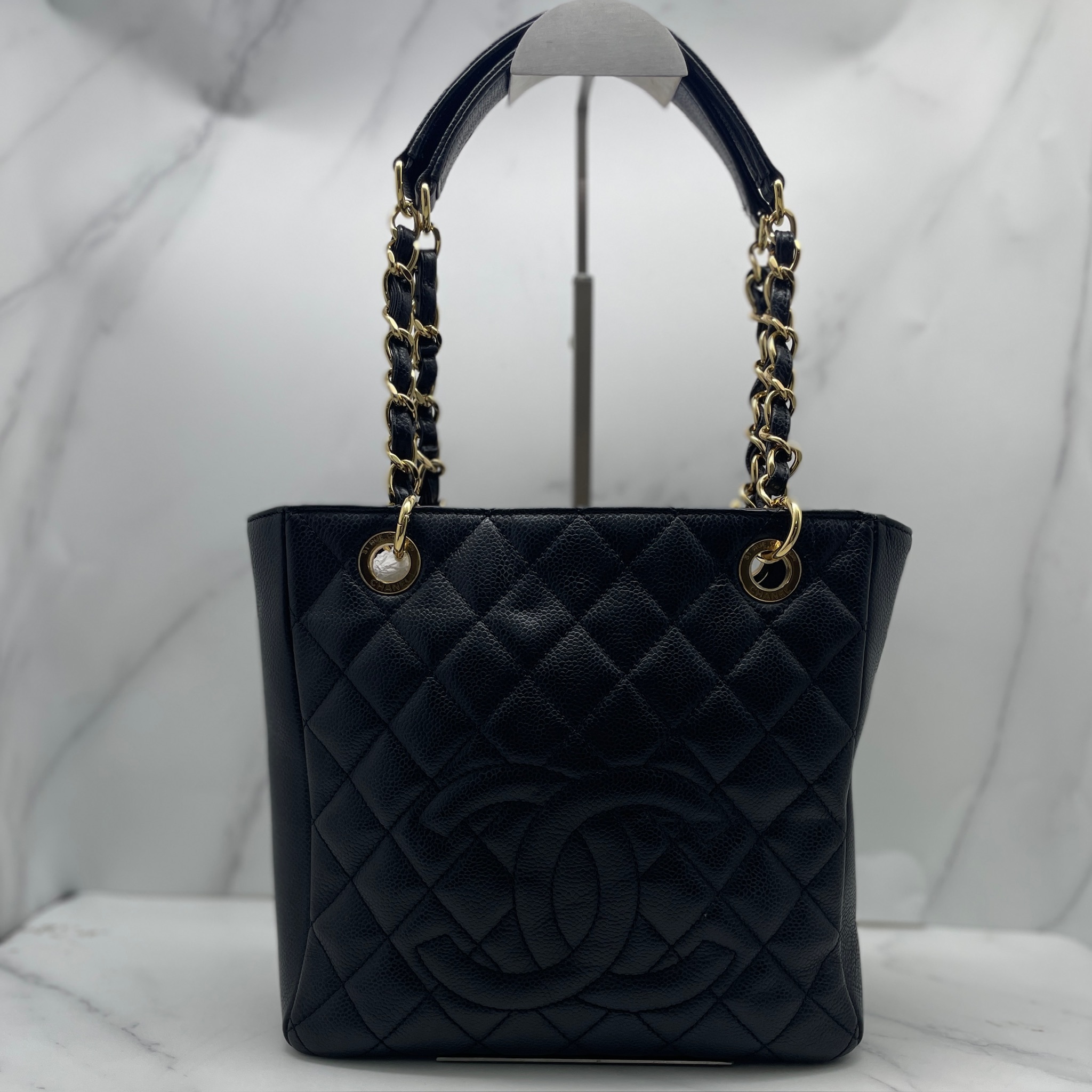 Chanel Vintage Vertical Grand Shoulder Tote