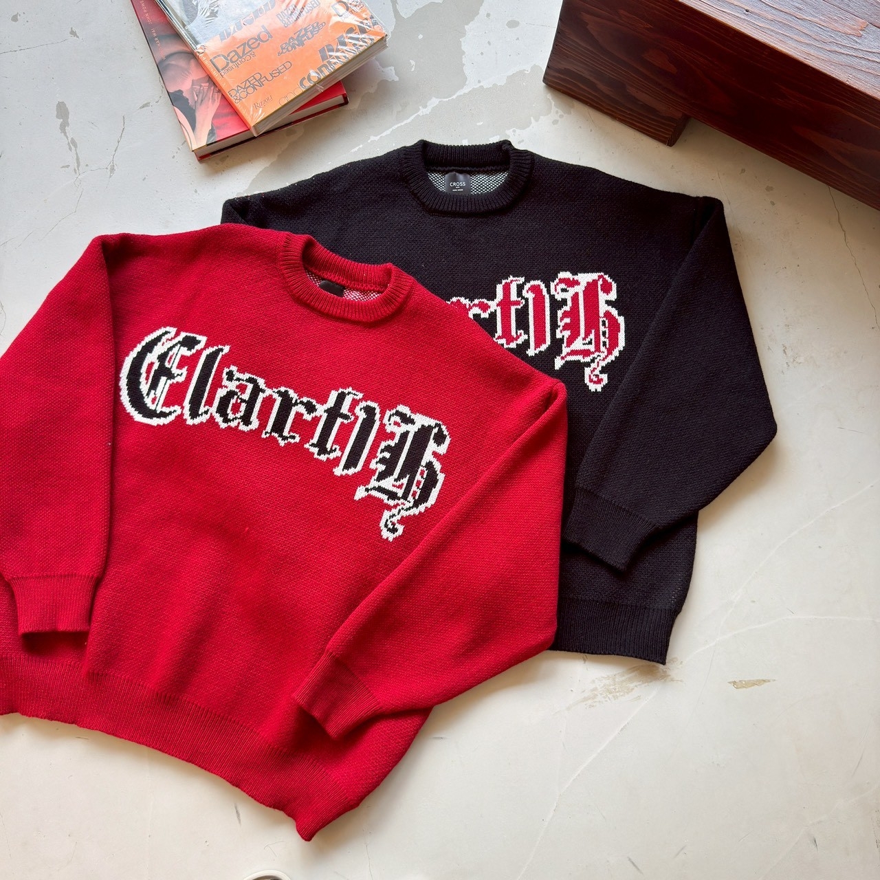 哥德字撞色毛衣 98337