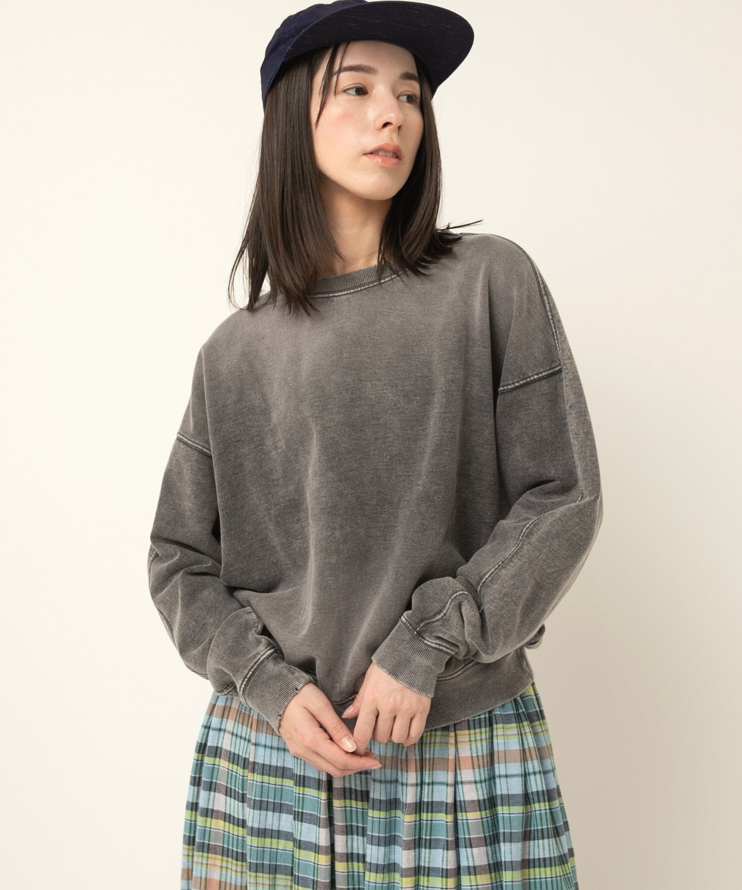 灰渲染棉質上衣