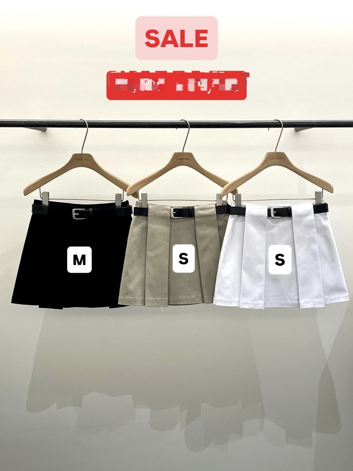 OB4603 皮帶百褶短裙褲 *特價* (優惠碼同充值購物金不適用)