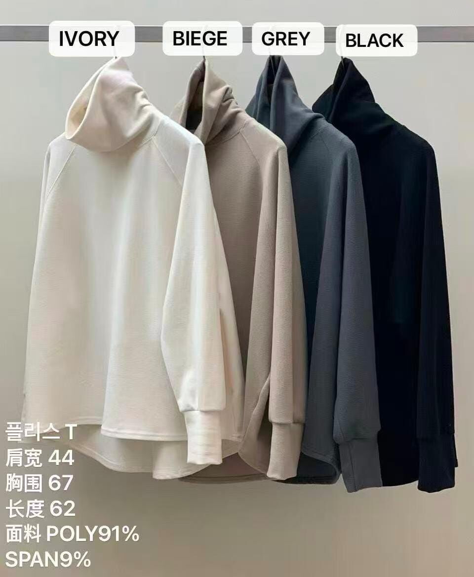 MA5310 高領插肩刷毛上衣