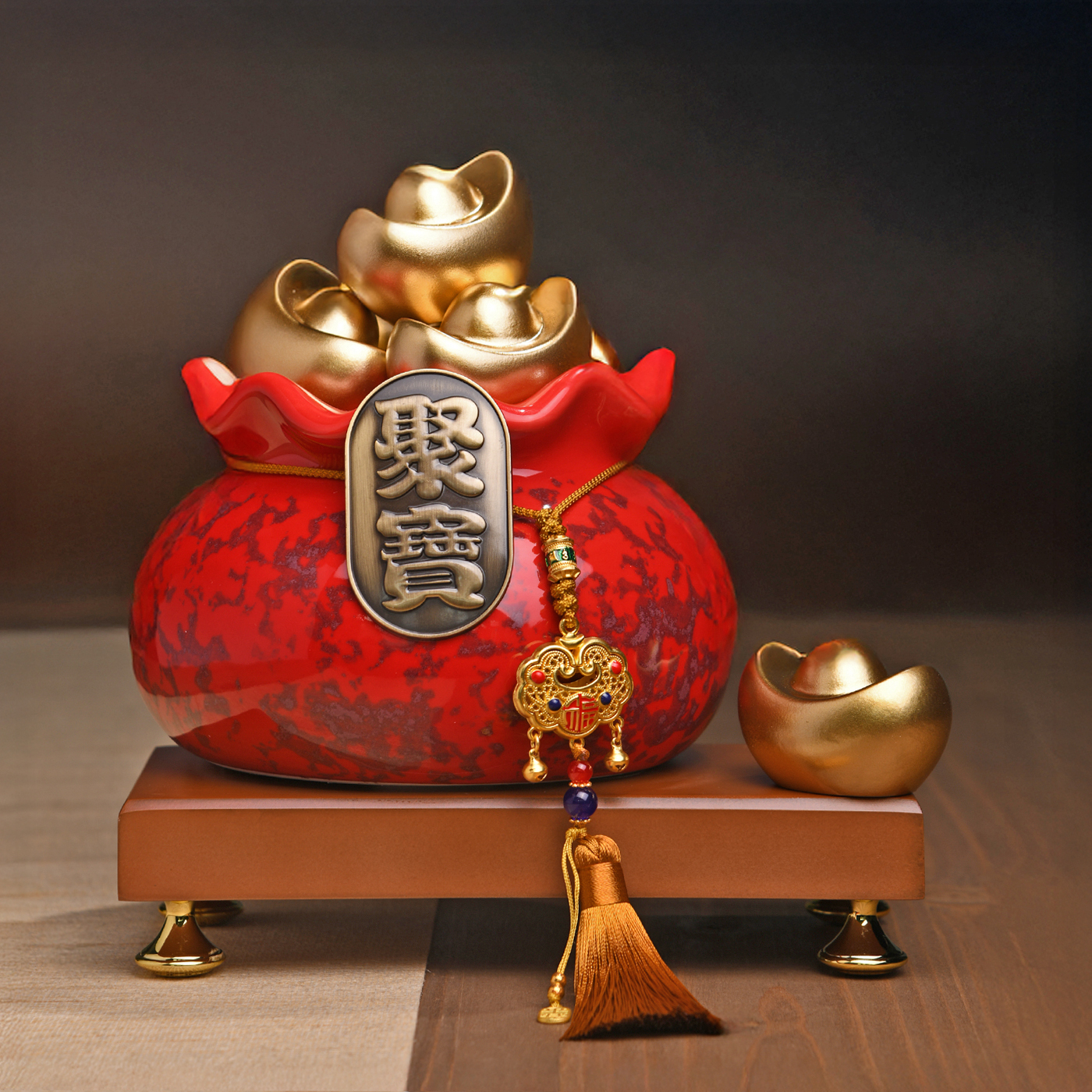 傳藝工坊- 『元寶滿滿聚寶盆』招財小物聚寶盆
