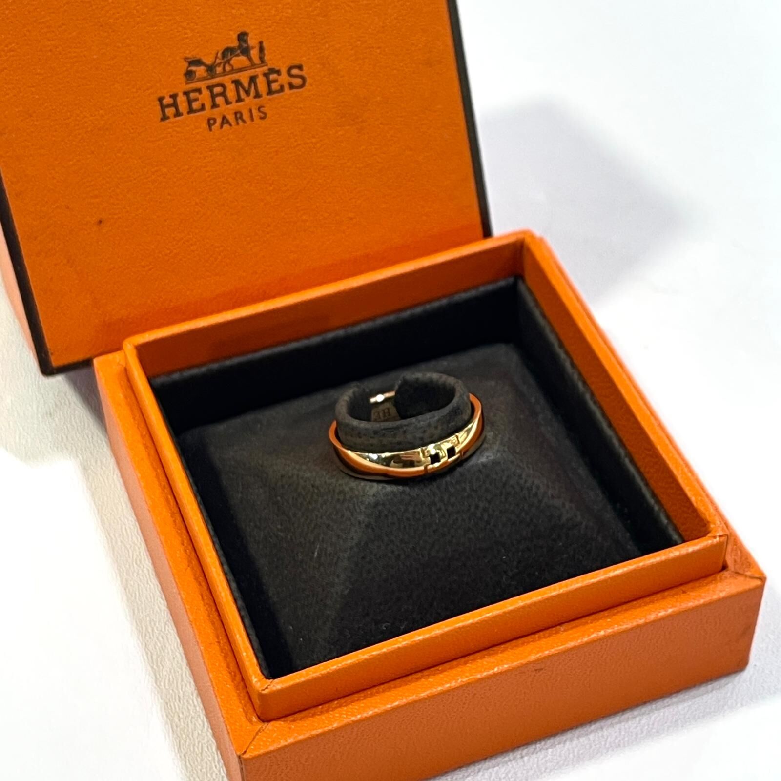 全新HERMES戒指 18K玫瑰金 53碼 圓圈形 #BRAND NEW #香榭站正品