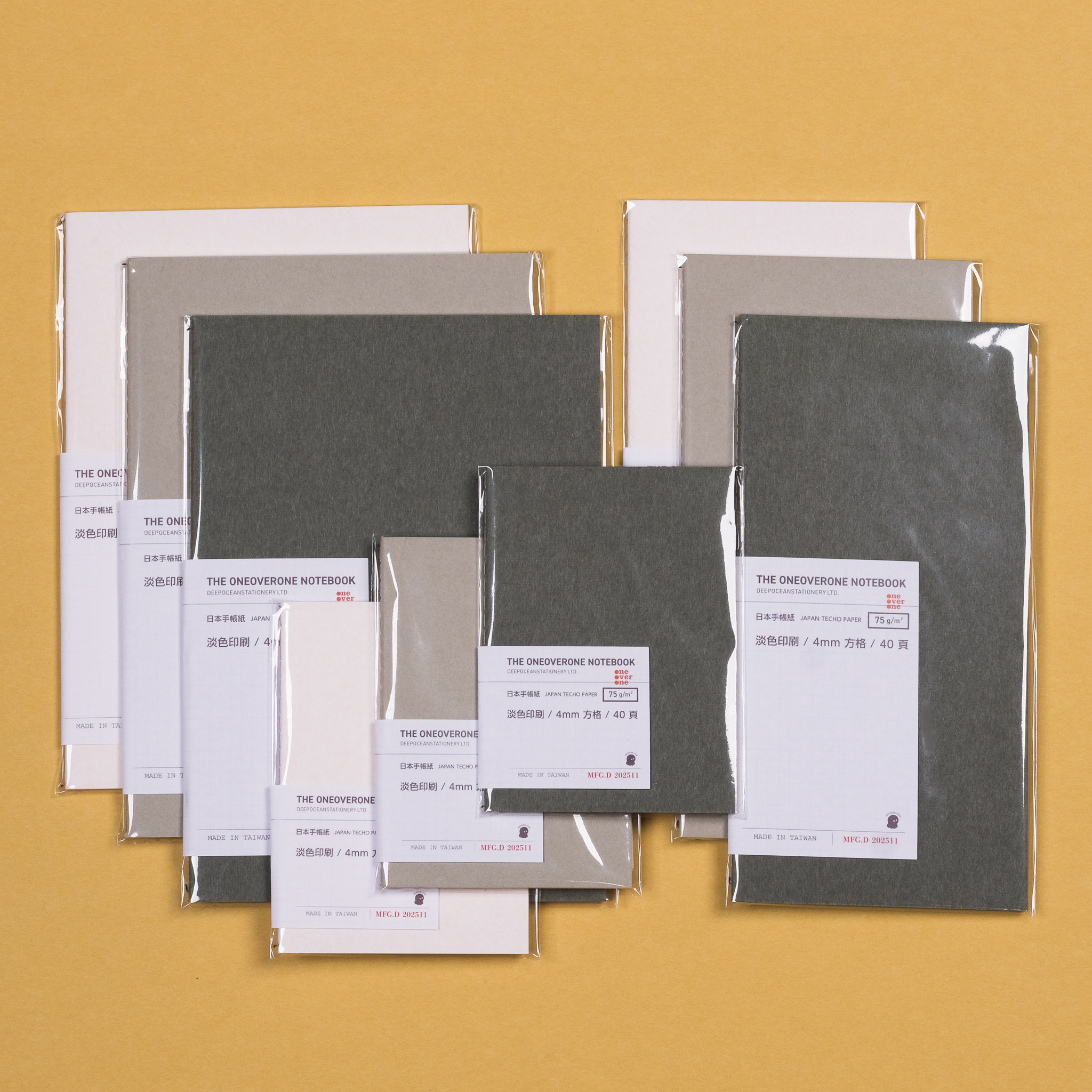 日本手帳紙 筆記本/4mm淡色方格 /一分之一工作室/臺灣