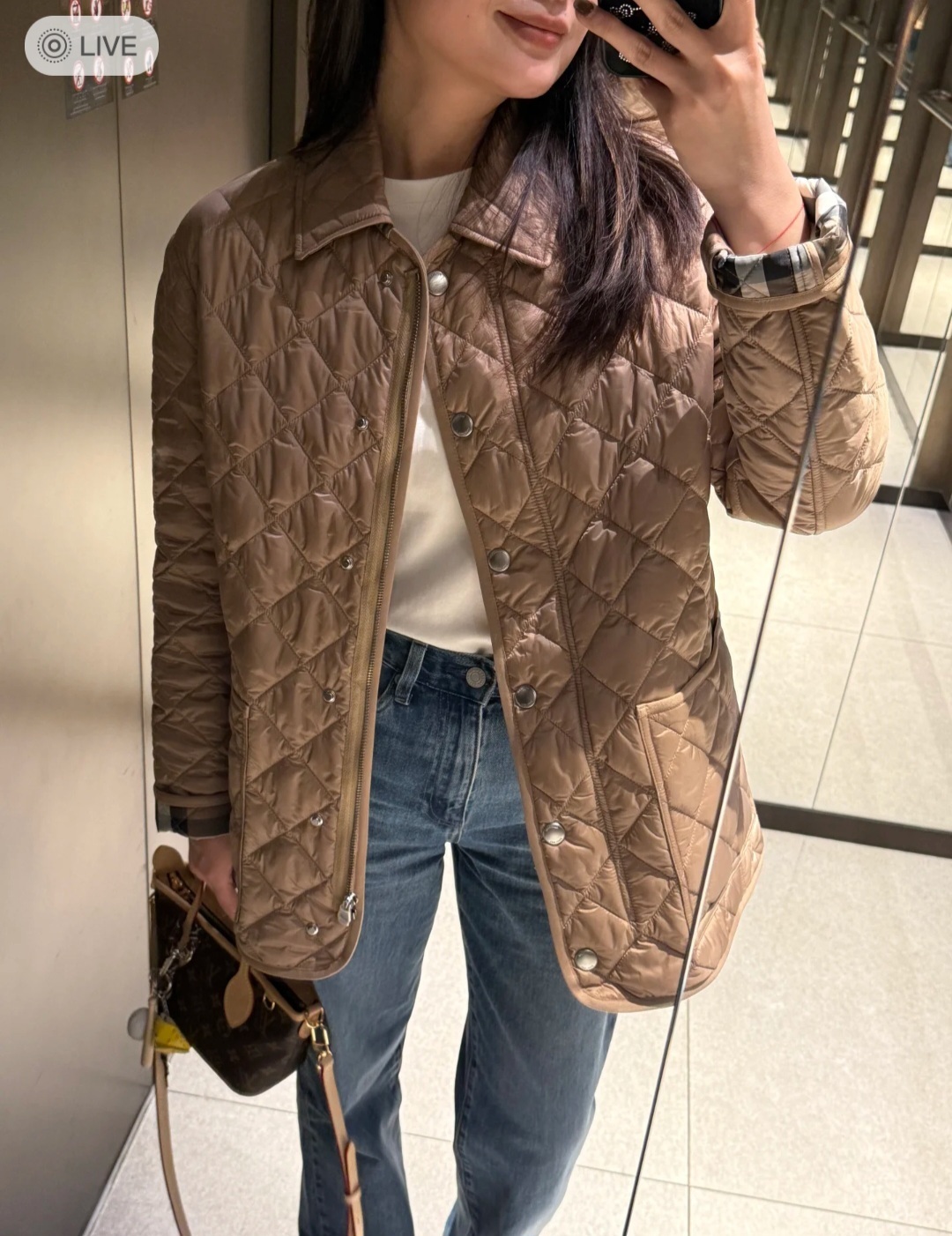 BBR 經典款 女款 淺金色 夾綿外套