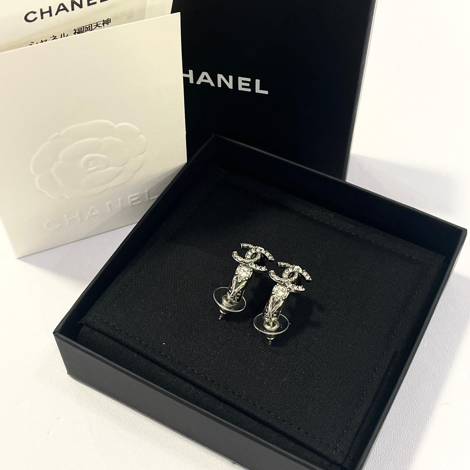 全新CHANEL耳環 ABD774 復古做舊圓圈水鑽CC LOGO #BRAND NEW #香榭站正品