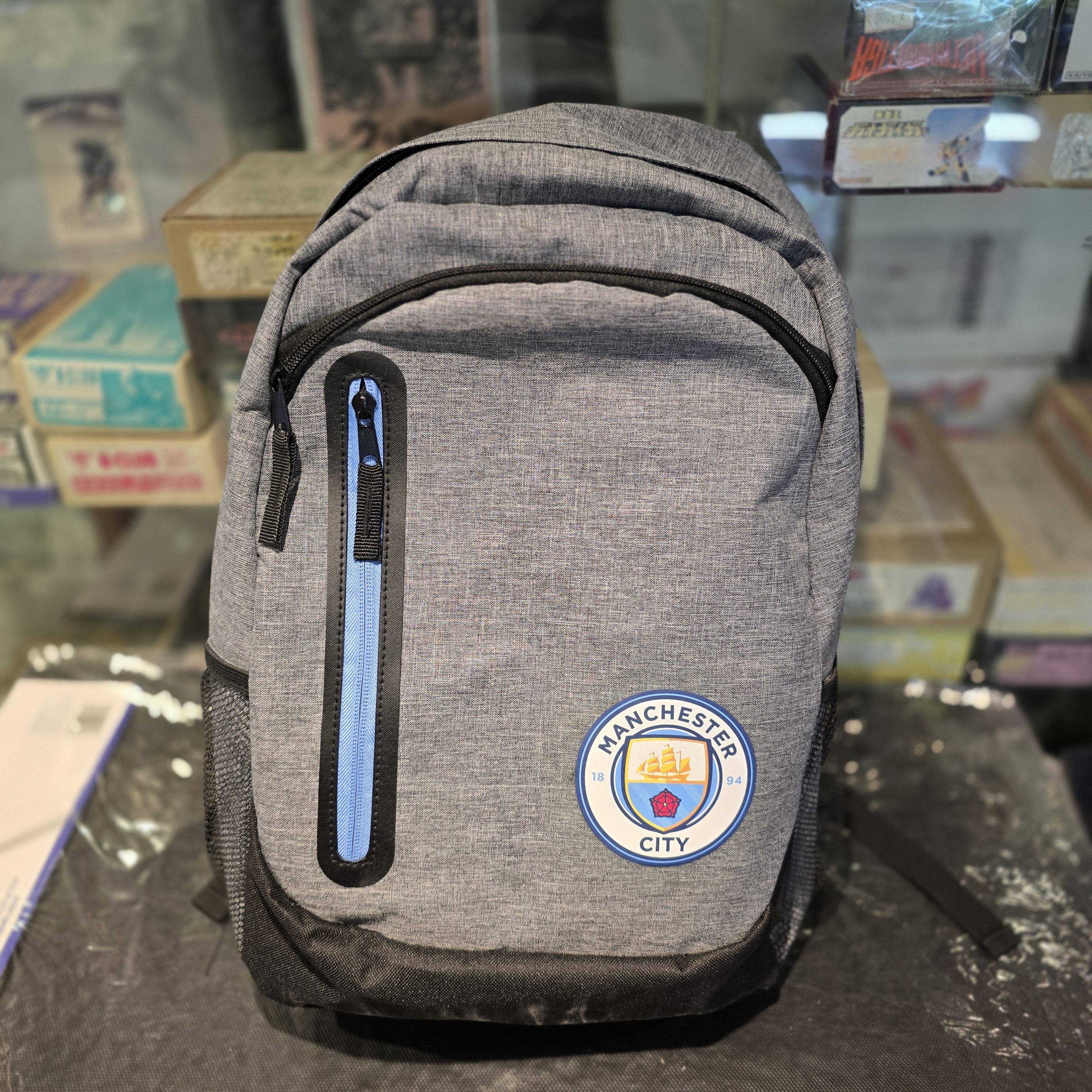 曼城灰色高級背包