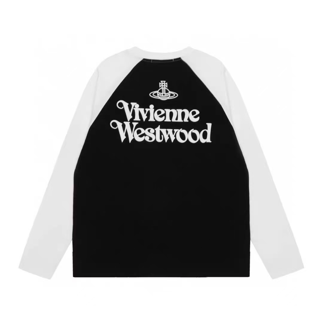 Vivienne Westwood 併色 經典彩色圖案 長袖Tee
