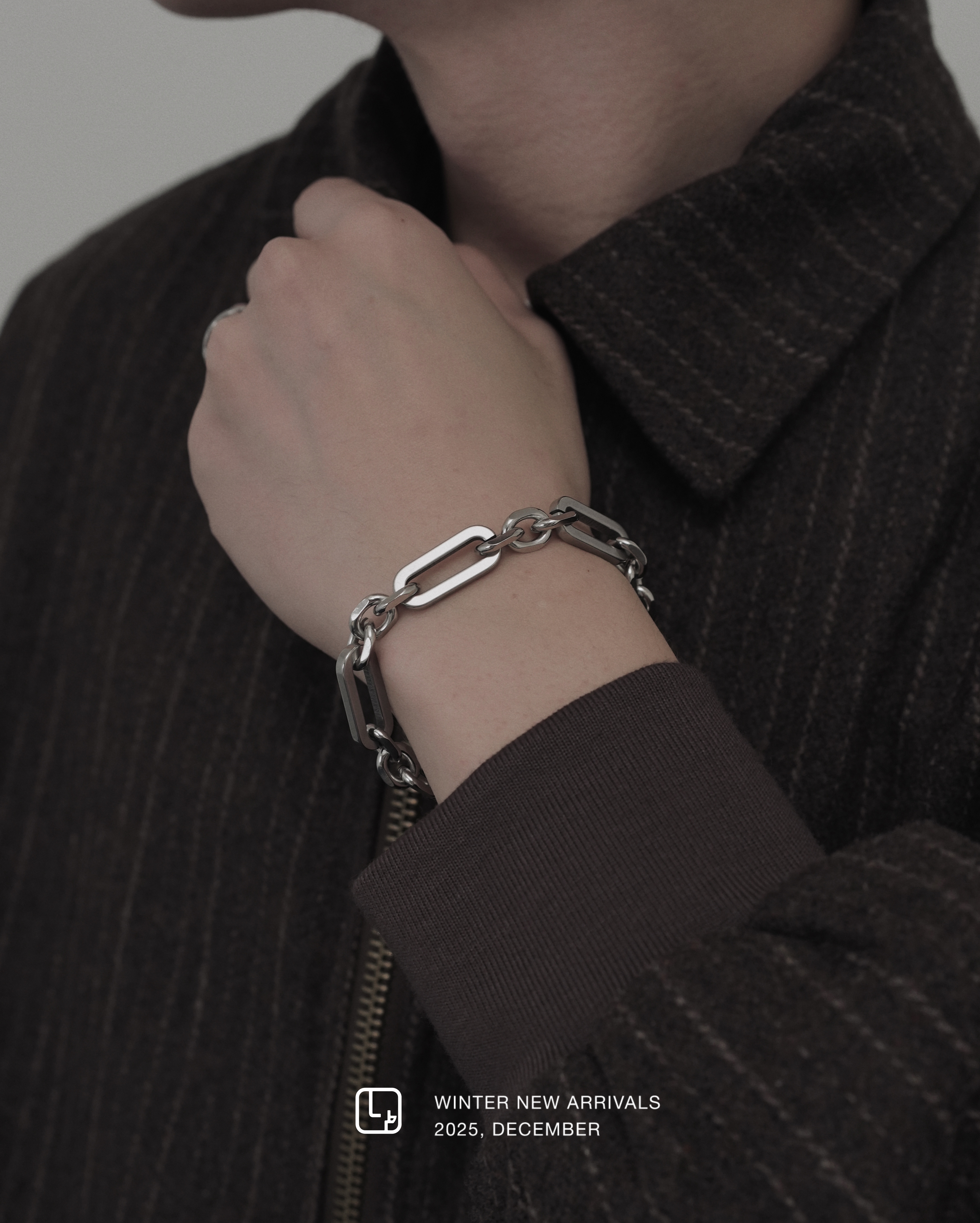 XIN SELECT 鈦鋼 金屬 古巴鍊 簡約 手鍊