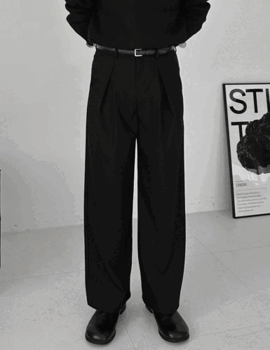 Benza 深褶襉寬褲