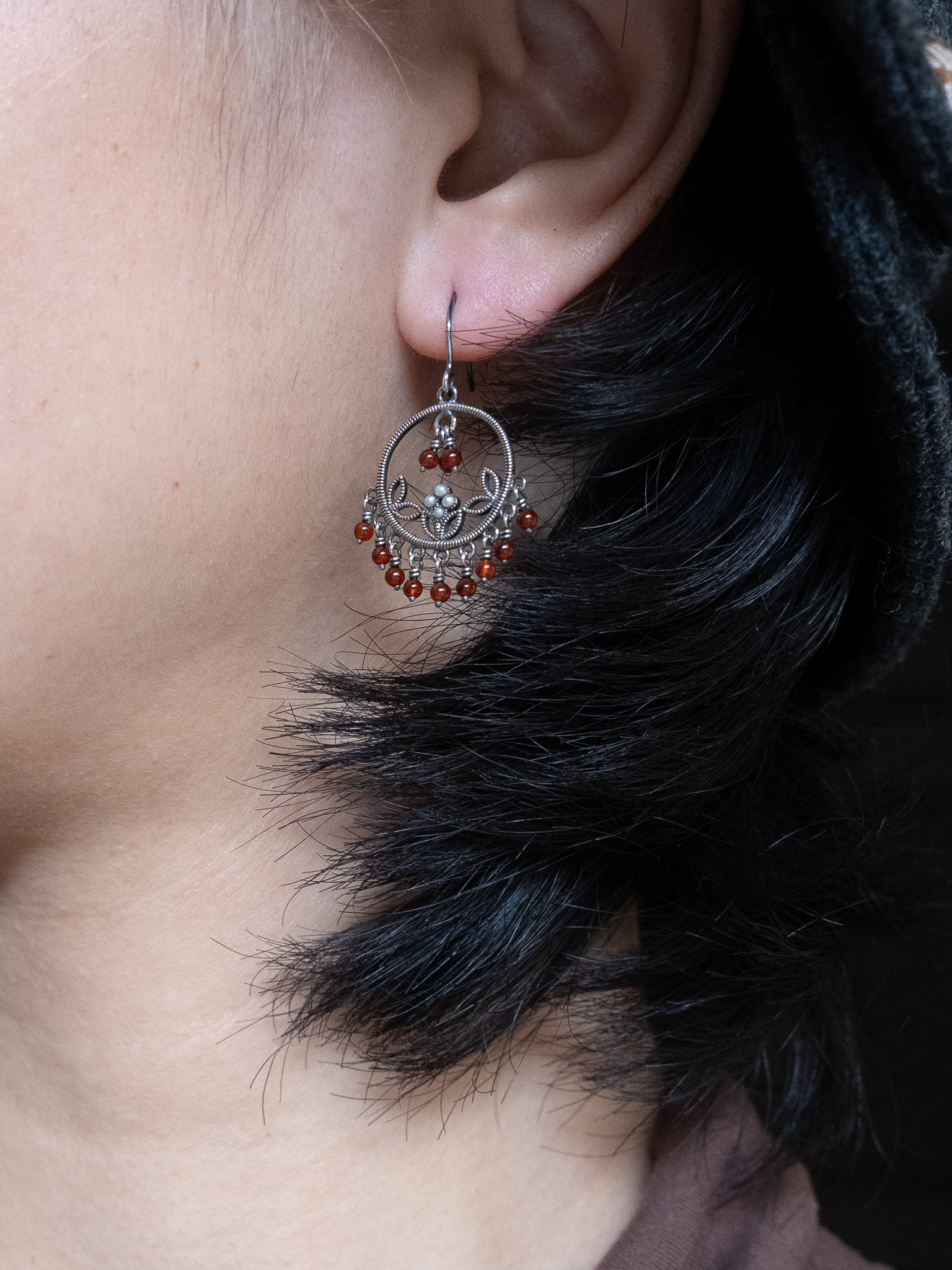 紅瑪瑙短流蘇耳環（ SOP2016 ）