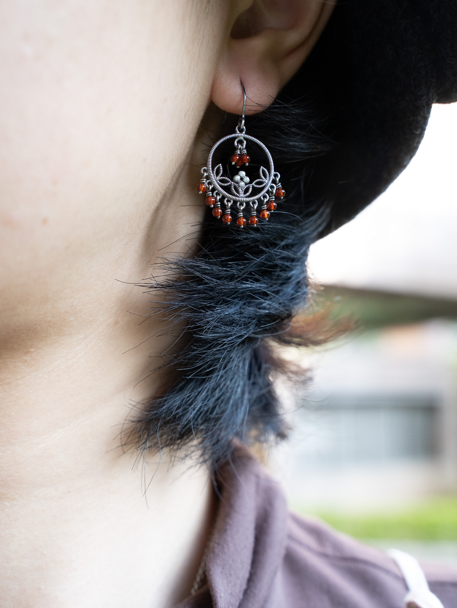 紅瑪瑙短流蘇耳環（ SOP2016 ）