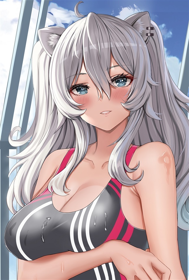 C107「同人代購」「Melonbooks代購」獅白ぼたん水着アップ(Piukute062)_sB2タペストリー